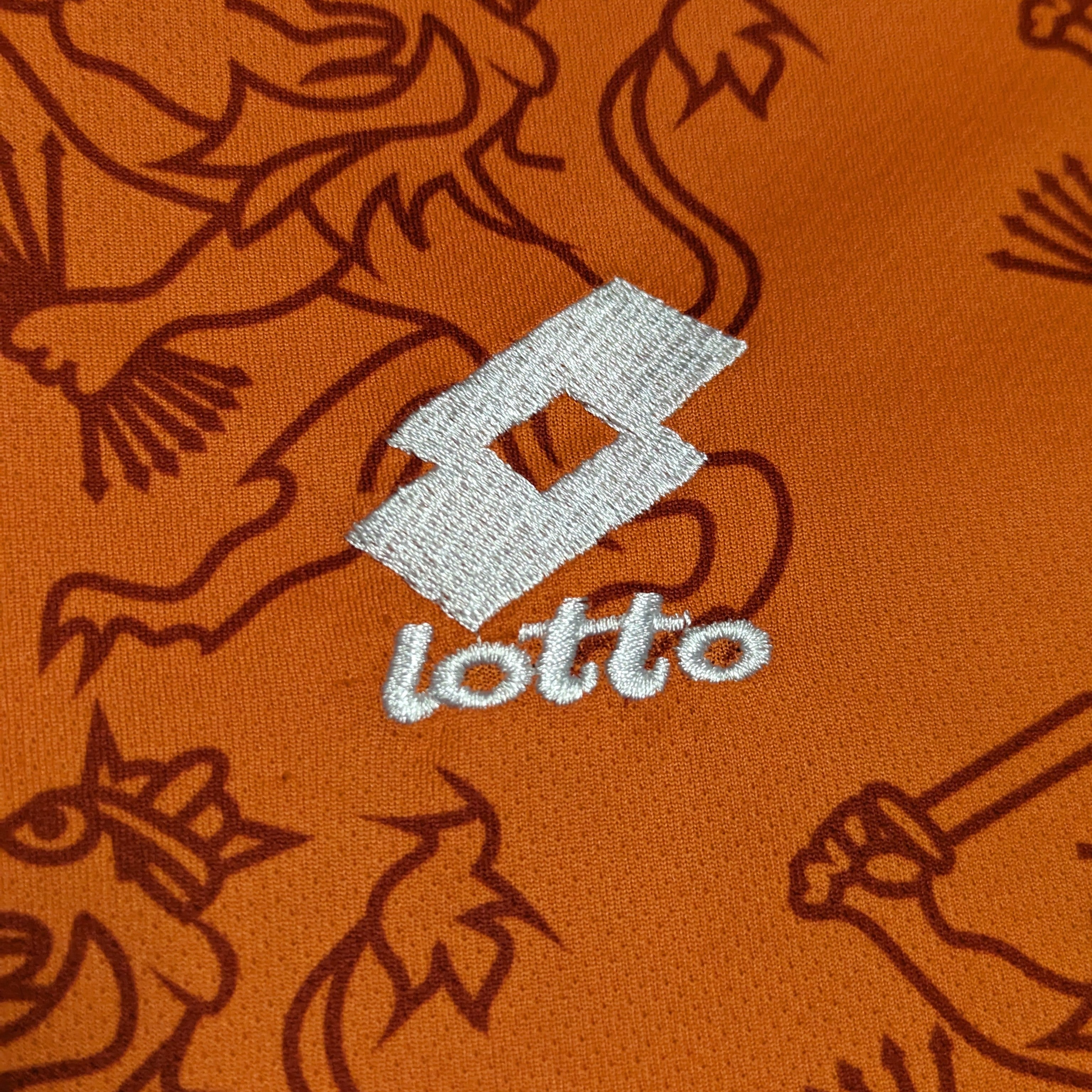 Lotto Bergkamp #10 Netherlands Soccer Jersey Vintage 1994 Mens Large