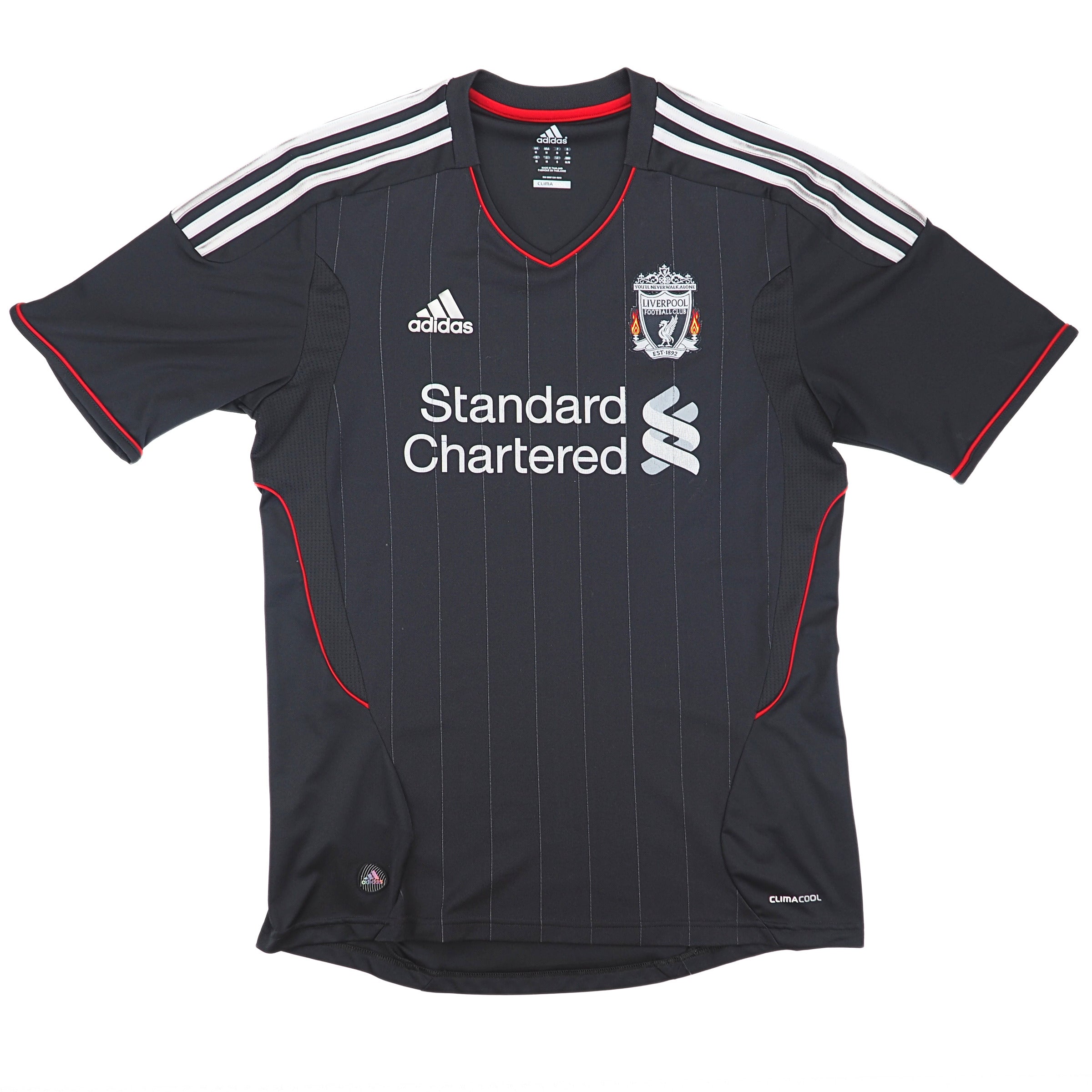 Adidas 2011-12 Liverpool FC Away Jersey Grey Red Silver Medium