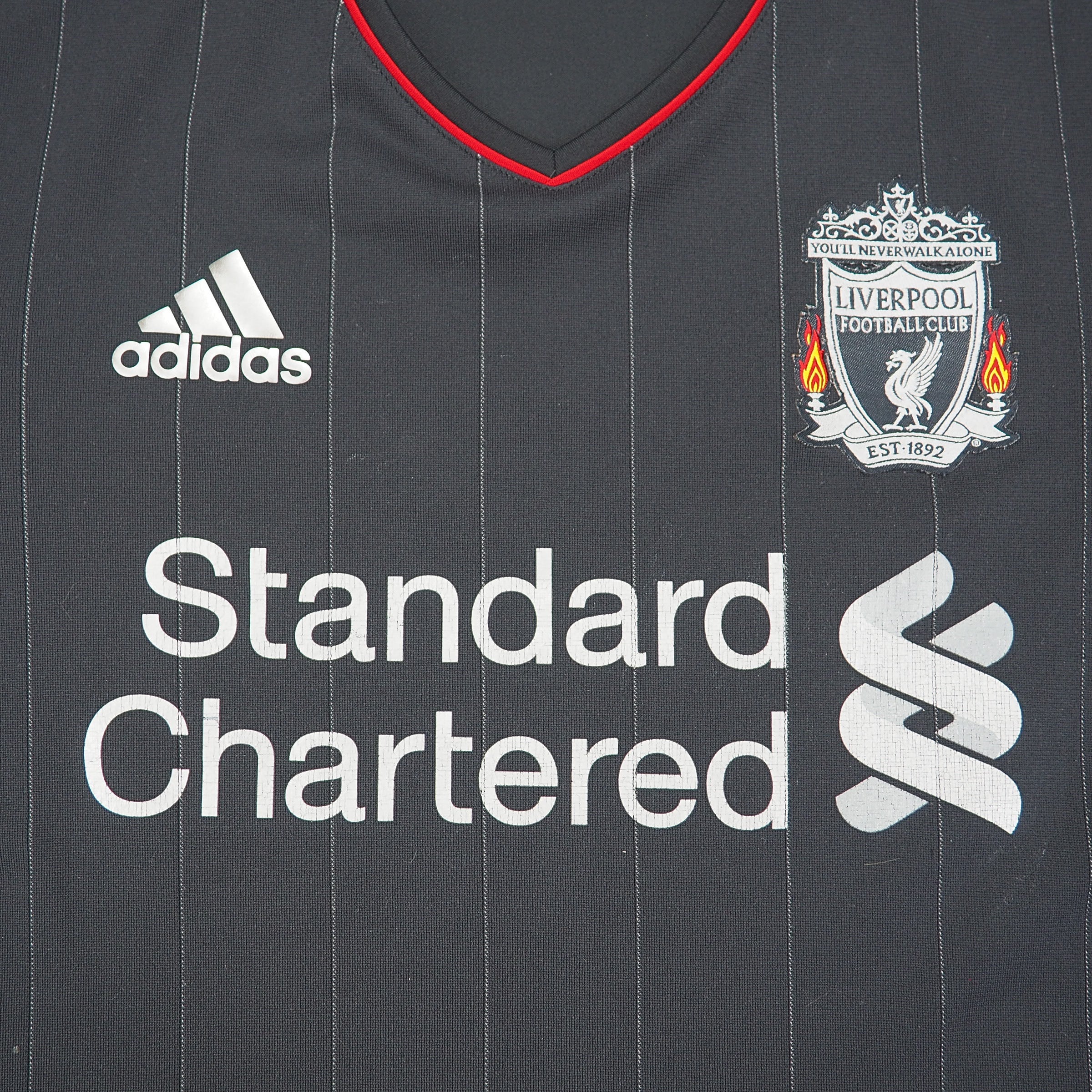 Adidas 2011-12 Liverpool FC Away Jersey Grey Red Silver Medium
