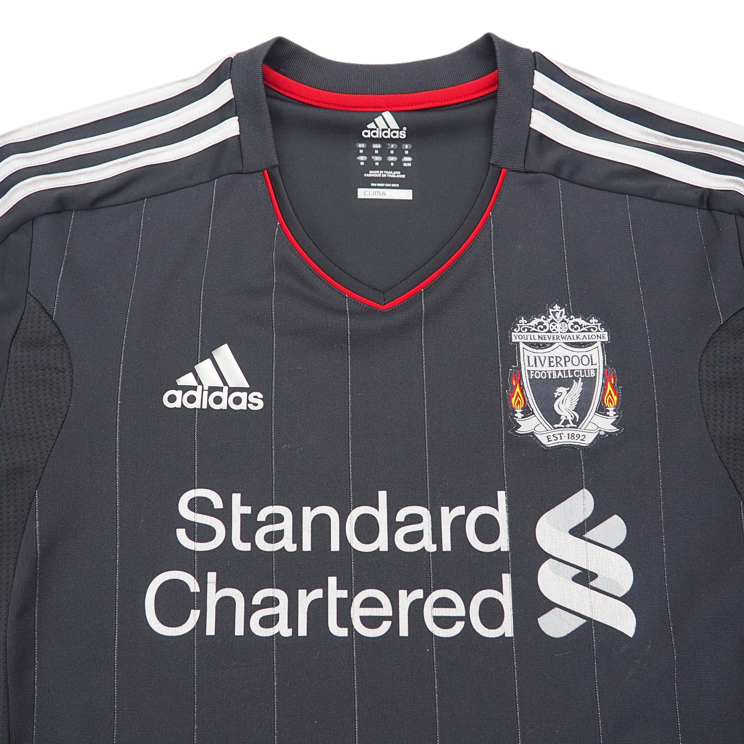 Adidas 2011-12 Liverpool FC Away Jersey Grey Red Silver Medium