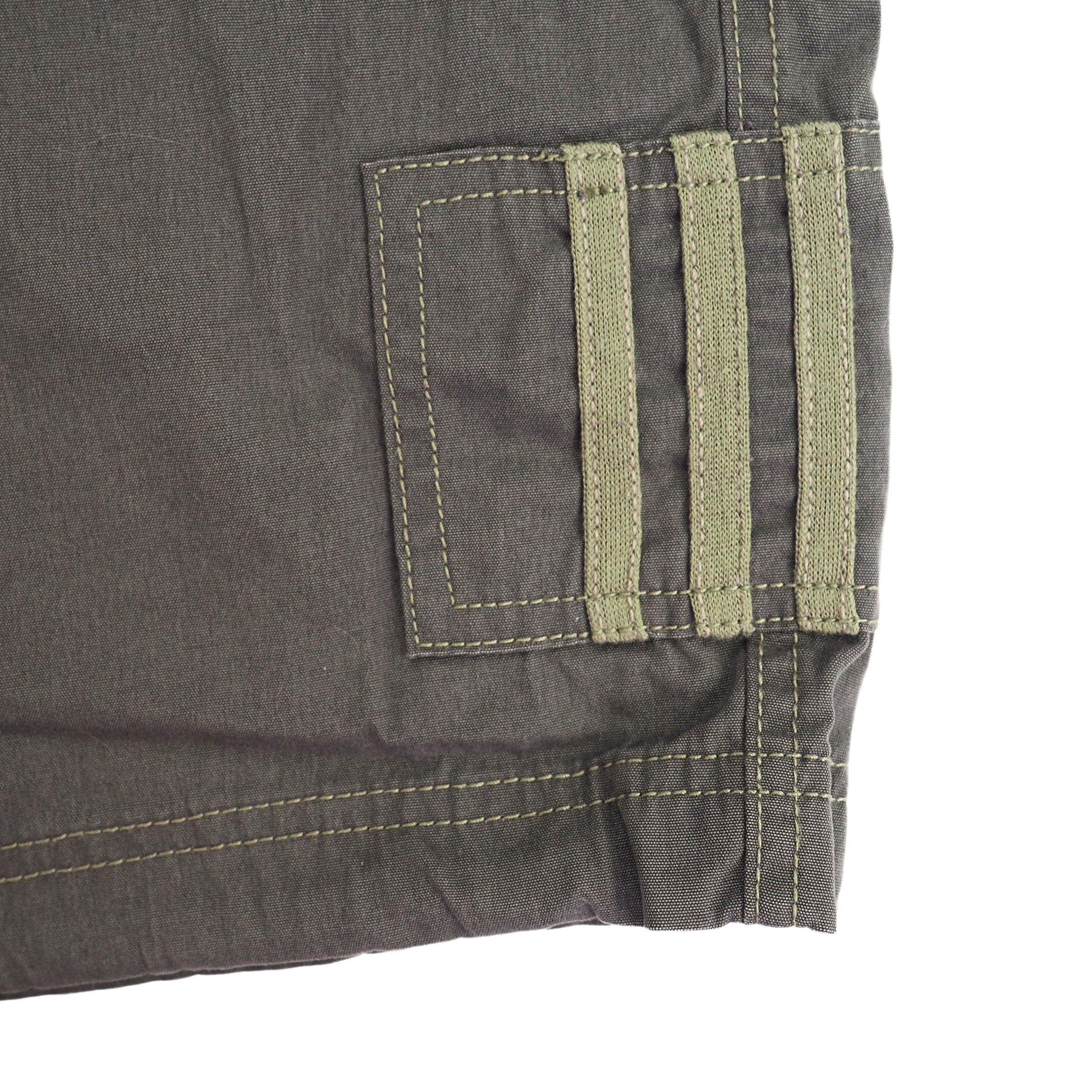 Adidas 3 Stripe Utility Cargo Shorts 046499 Grey Vintage 2006 Medium