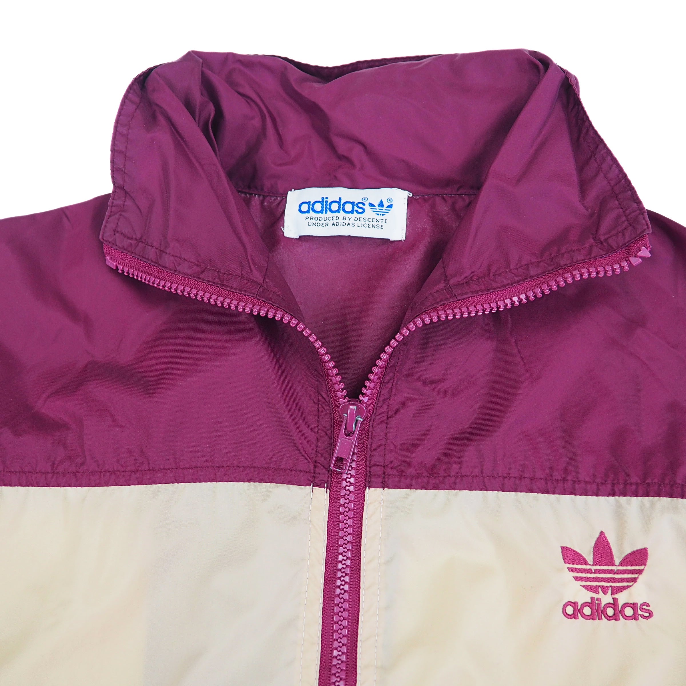 Adidas Descente Full Zip Windbreaker Anorak Jacket 80s 90s Vintage Small