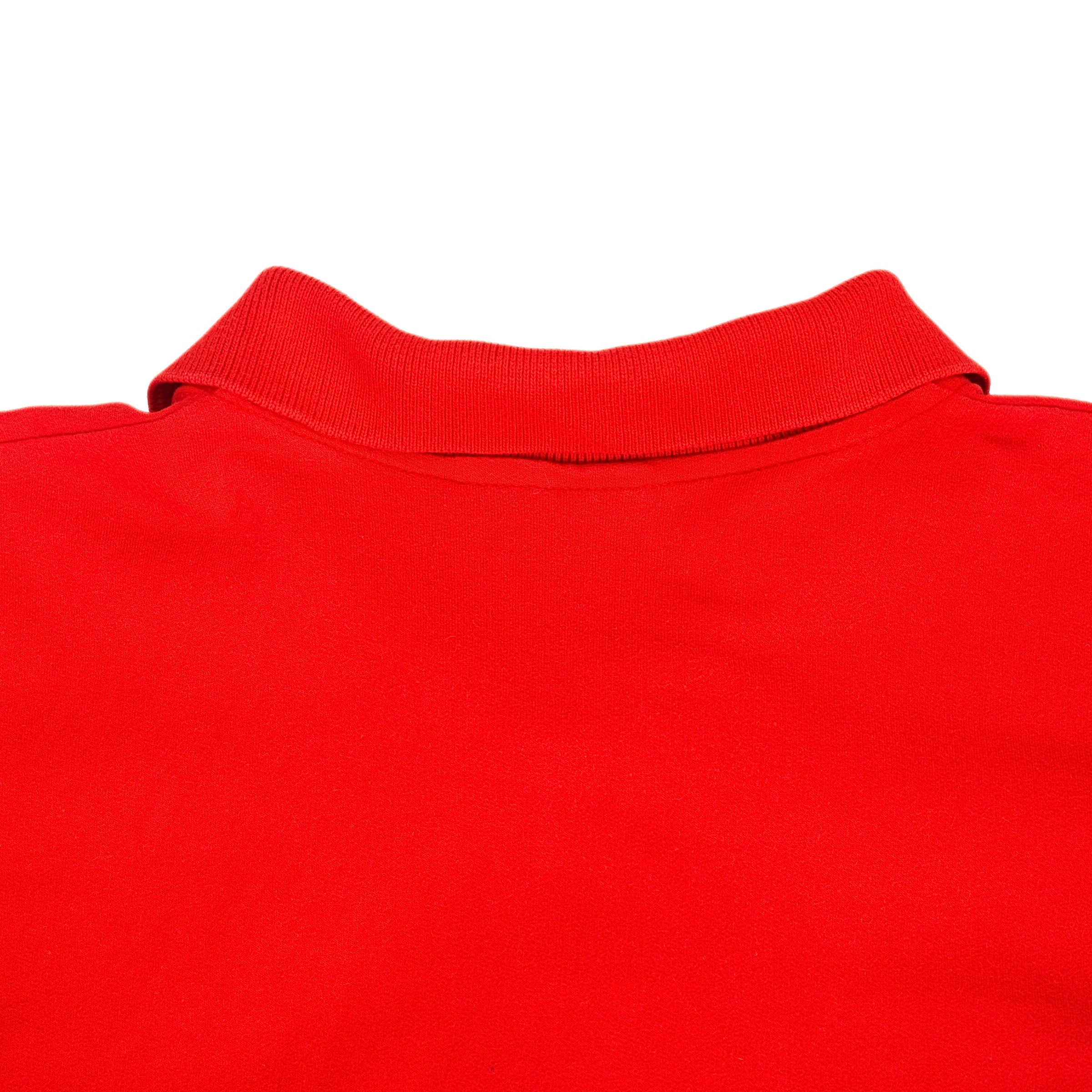 Adidas Early 90s Vintage Quarter Button Down Long Sleeve Polo Shirt Red XL