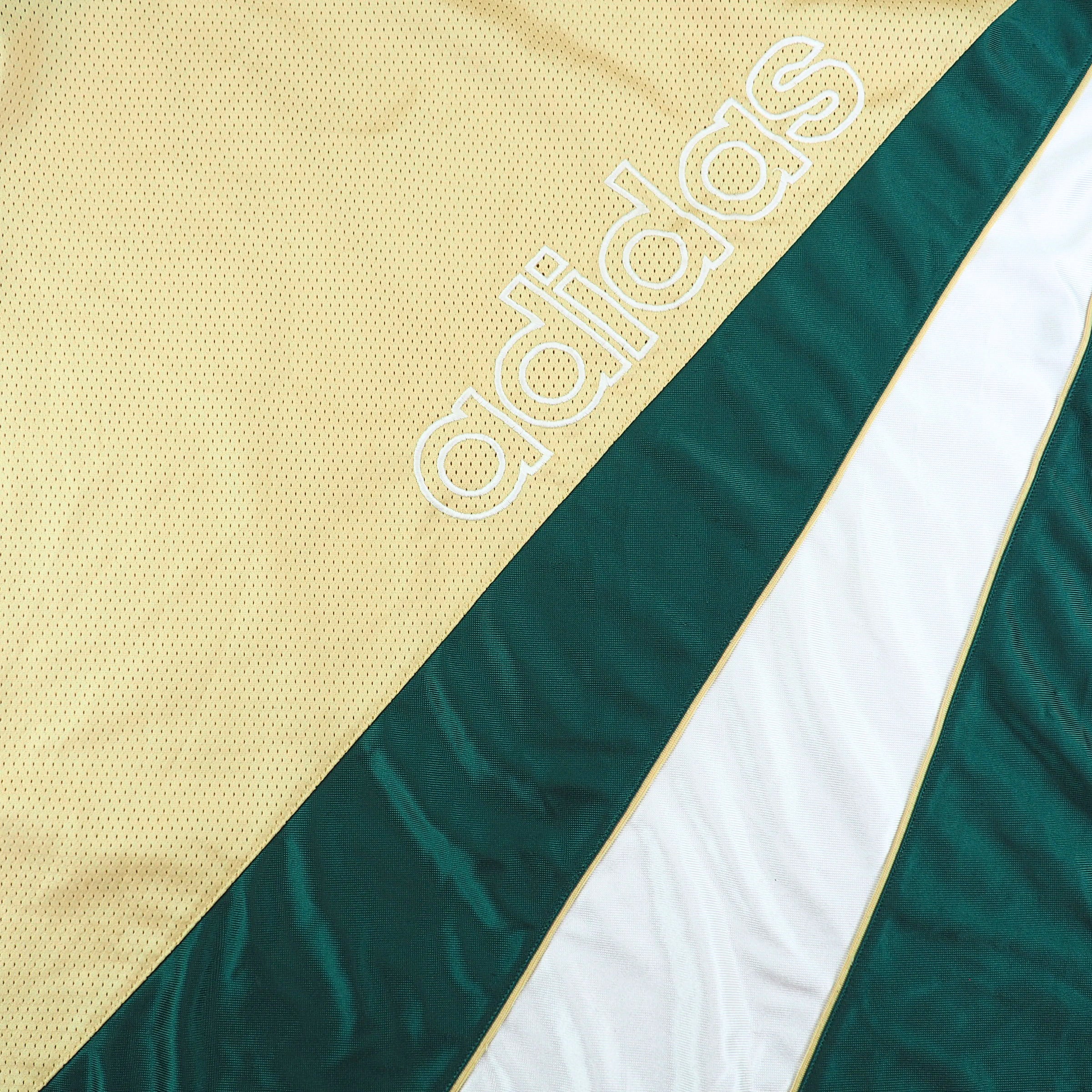 Adidas Gold & Green Mesh Basketball Jersey Vintage 90s Y2K XL