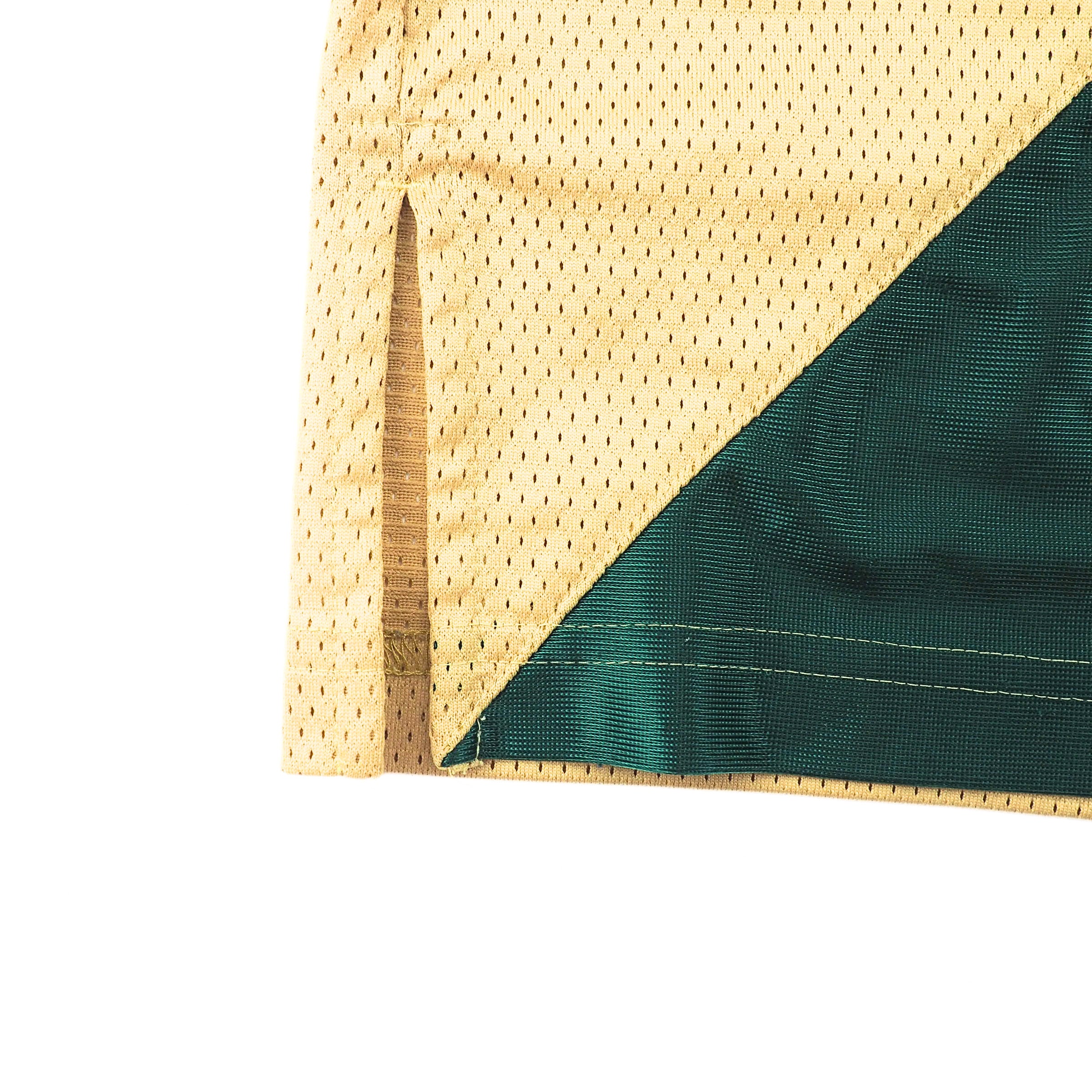 Adidas Gold & Green Mesh Basketball Jersey Vintage 90s Y2K XL