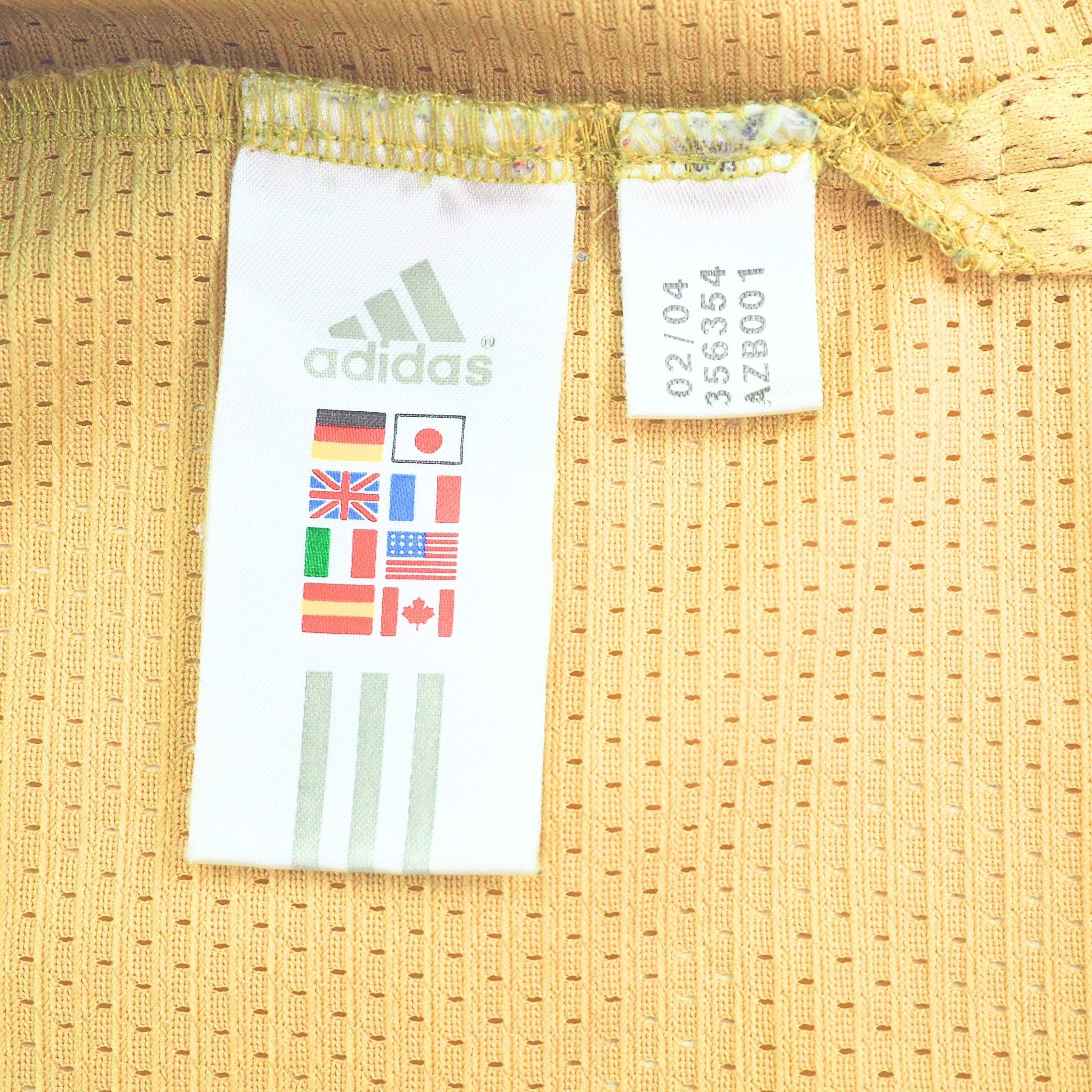 Adidas Gold & Green Mesh Basketball Jersey Vintage 90s Y2K XL