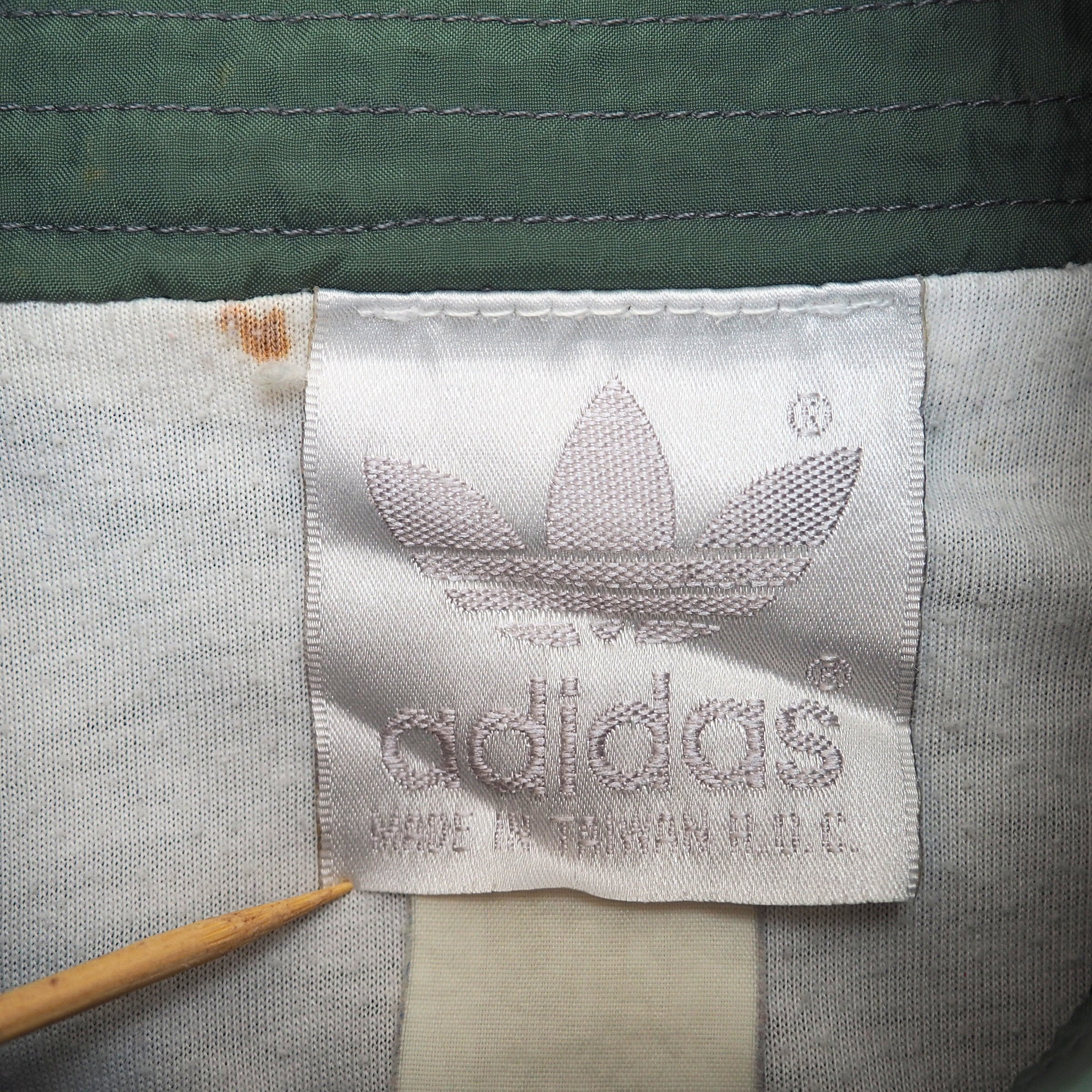 Adidas Nationwide Full Zip Early 90s Vintage Windbreaker Jacket Military Green Large