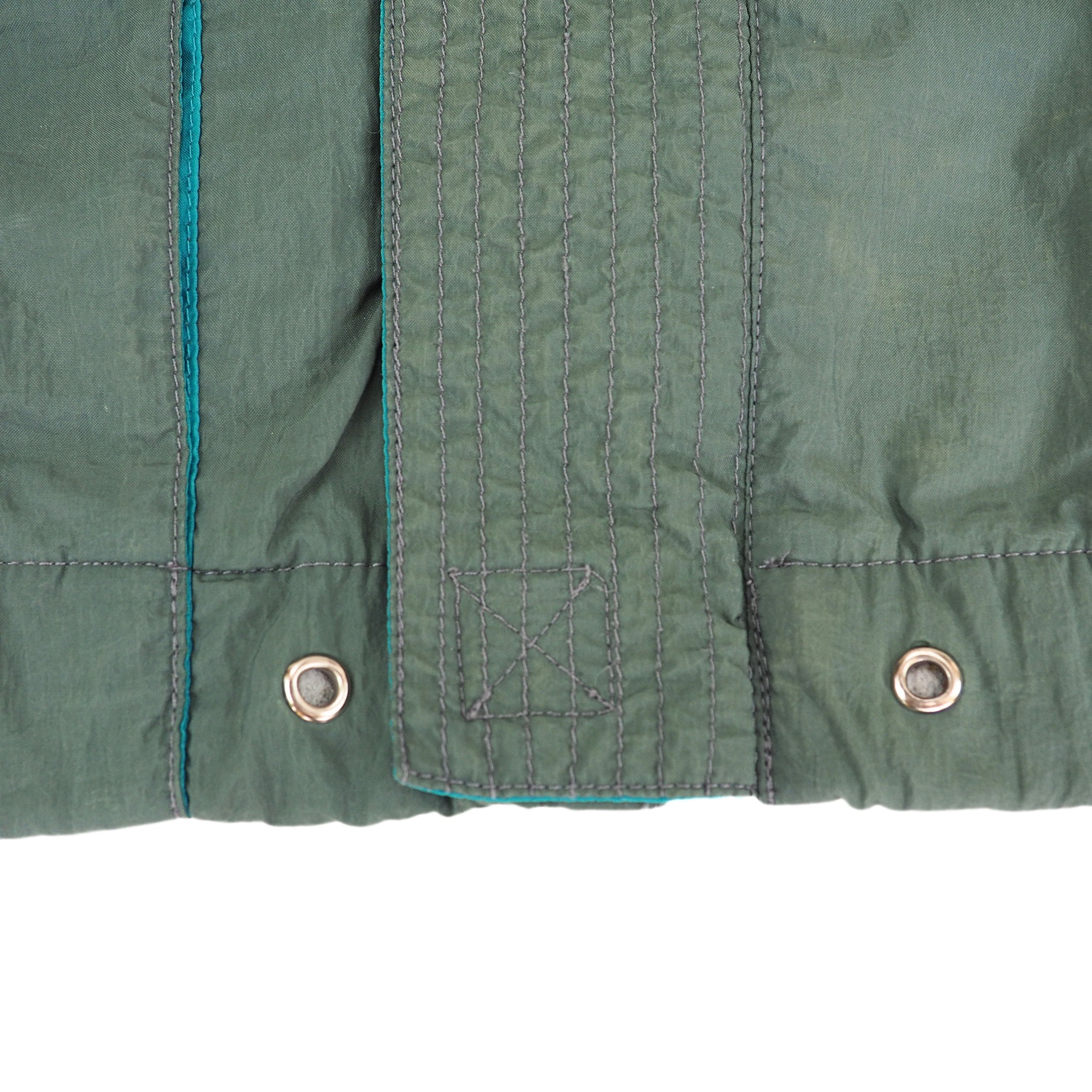 Adidas Nationwide Full Zip Early 90s Vintage Windbreaker Jacket Military Green Large