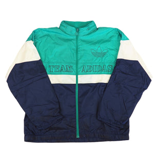 Adidas Team Adidas Full Zip-Thru Windbreaker Jacket Vintage 90s