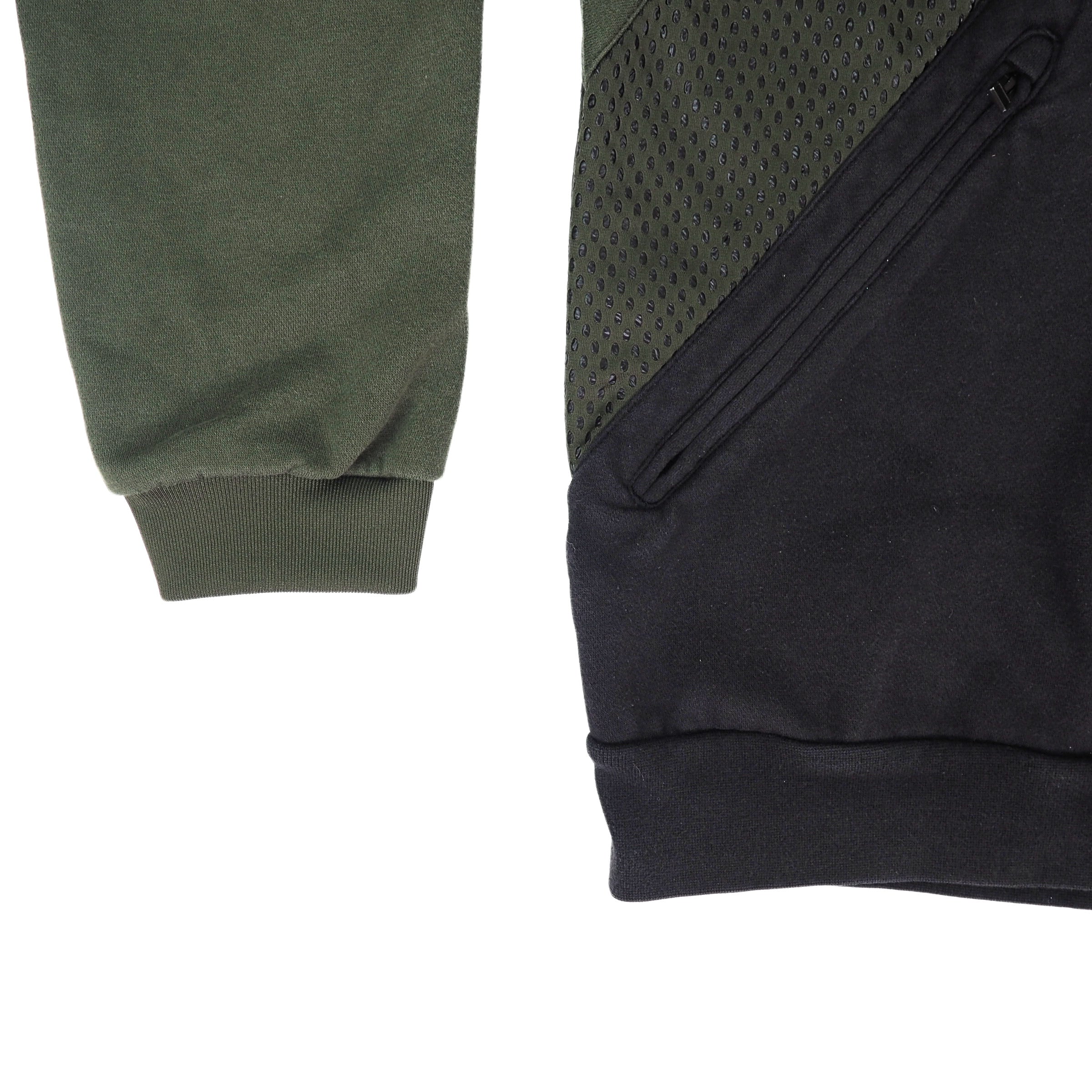 Adidas Teorado Full Zip Hooded Sweater Jacket Green Black White Trefoil Medium