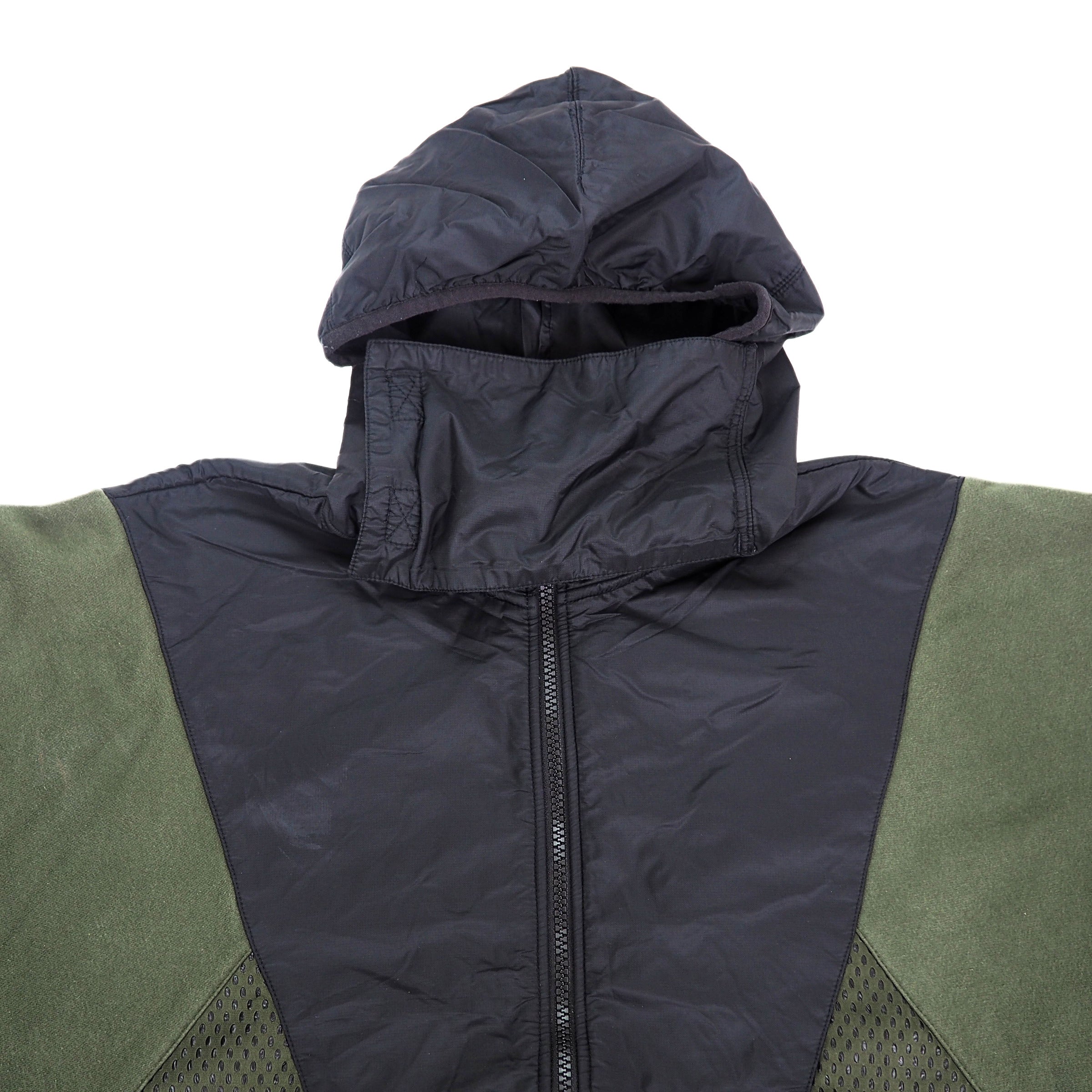 Adidas Teorado Full Zip Hooded Sweater Jacket Green Black White Trefoil Medium