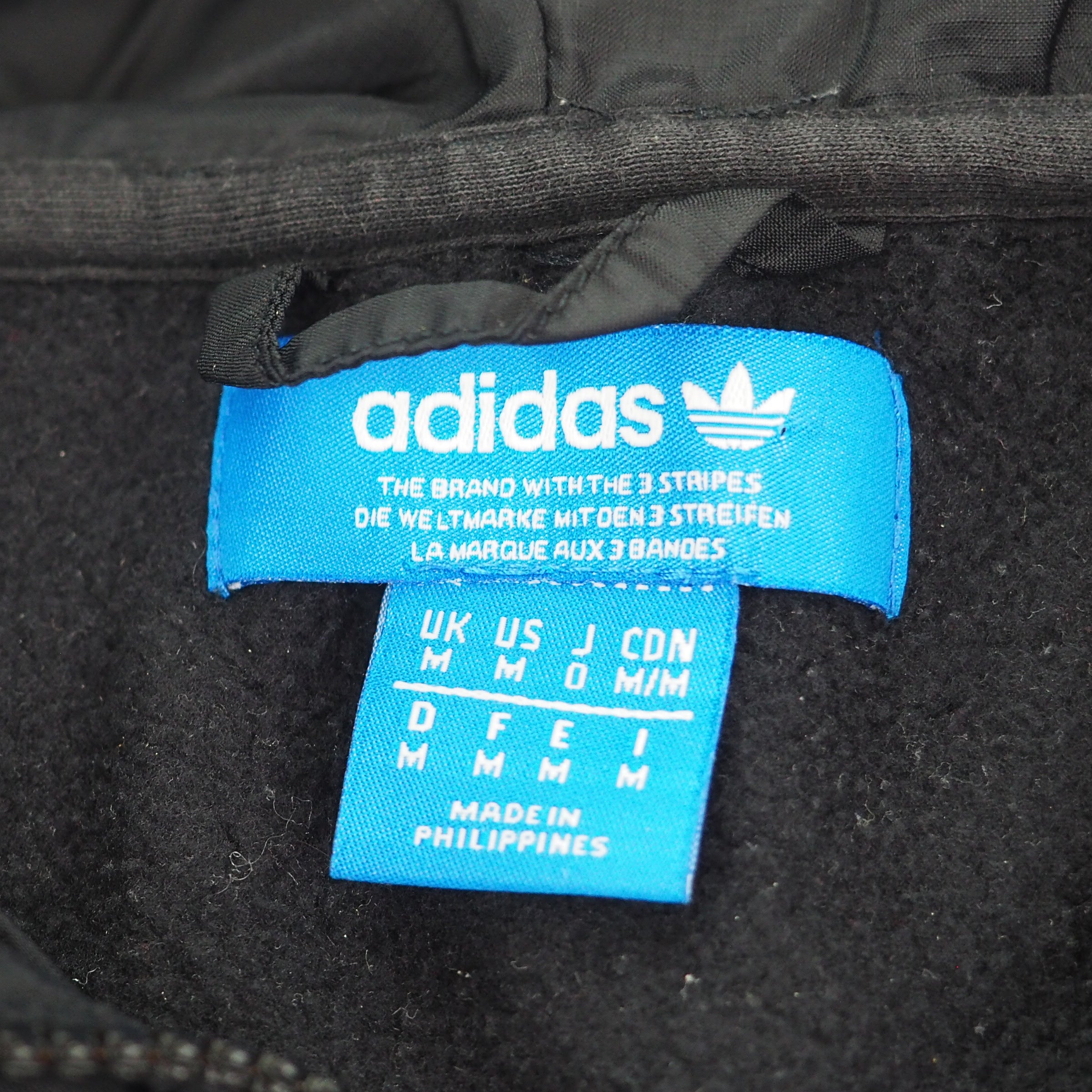 Adidas Teorado Full Zip Hooded Sweater Jacket Green Black White Trefoil Medium