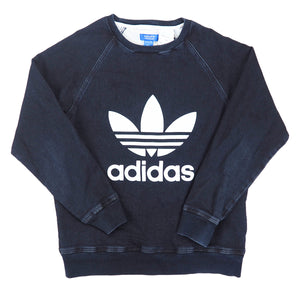 Adidas Trefoil Indigo Denim Effect French Terry Crew Neck Sweater 2014 Large