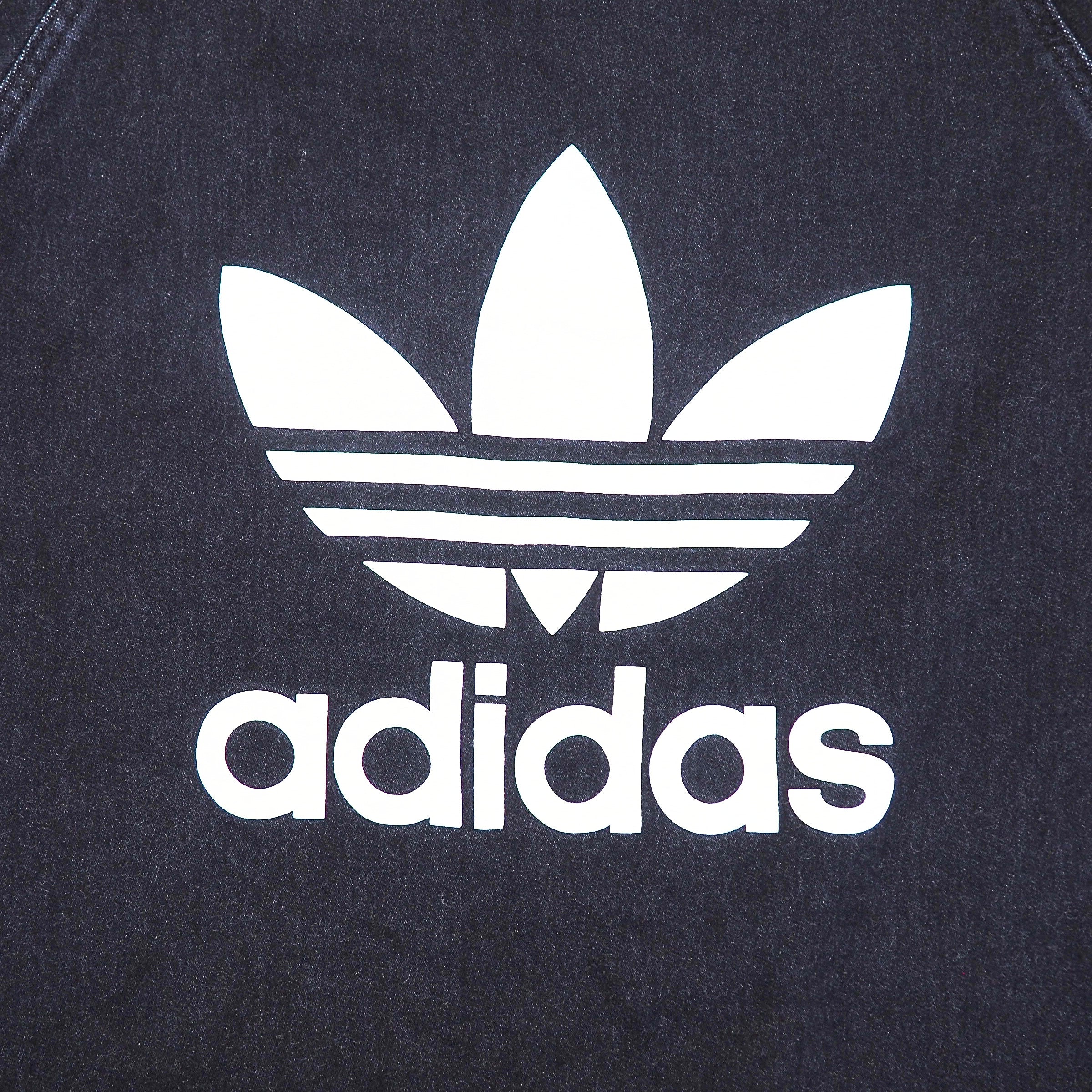 Adidas Trefoil Indigo Denim Effect French Terry Crew Neck Sweater 2014 Large