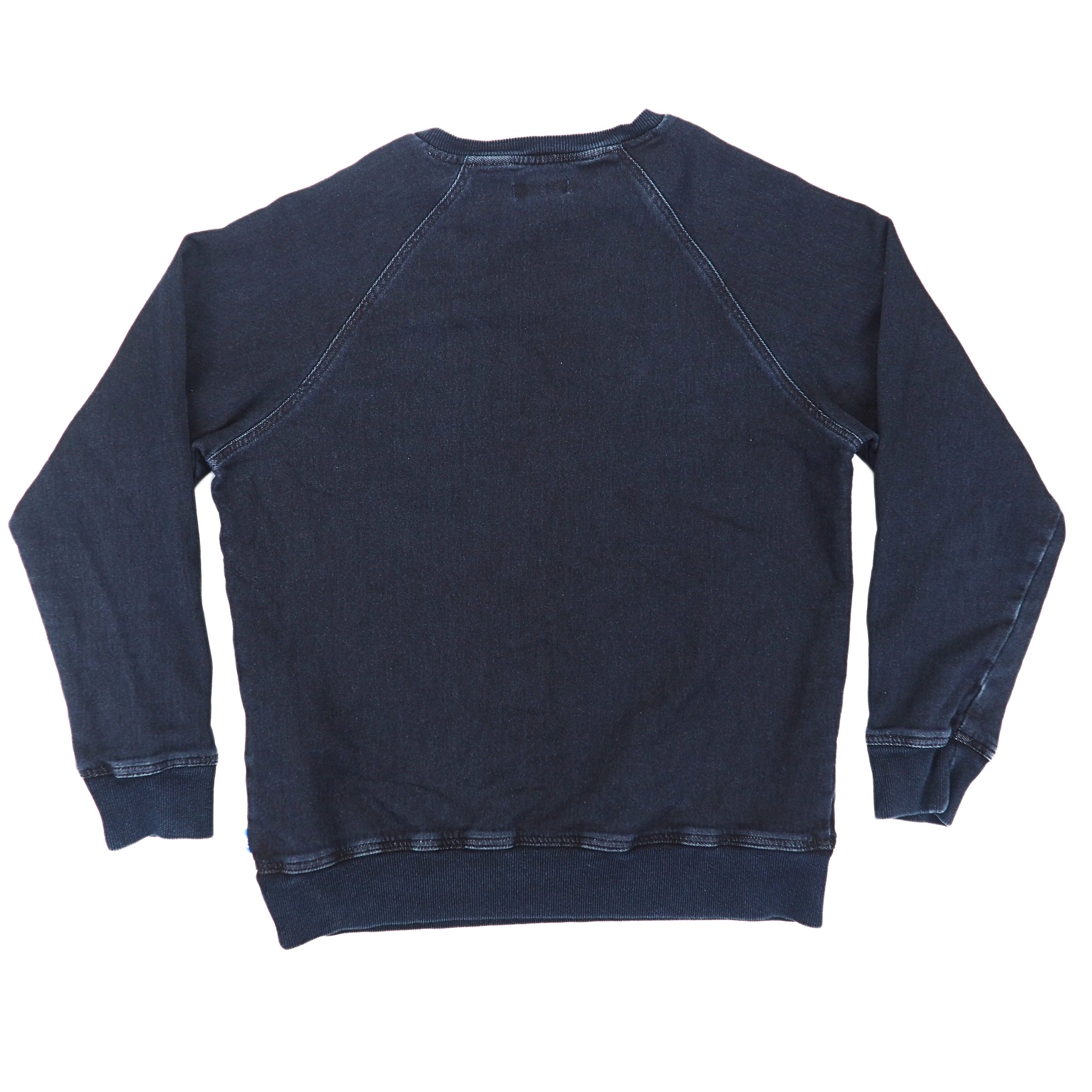 Adidas Trefoil Indigo Denim Effect French Terry Crew Neck Sweater 2014 Large