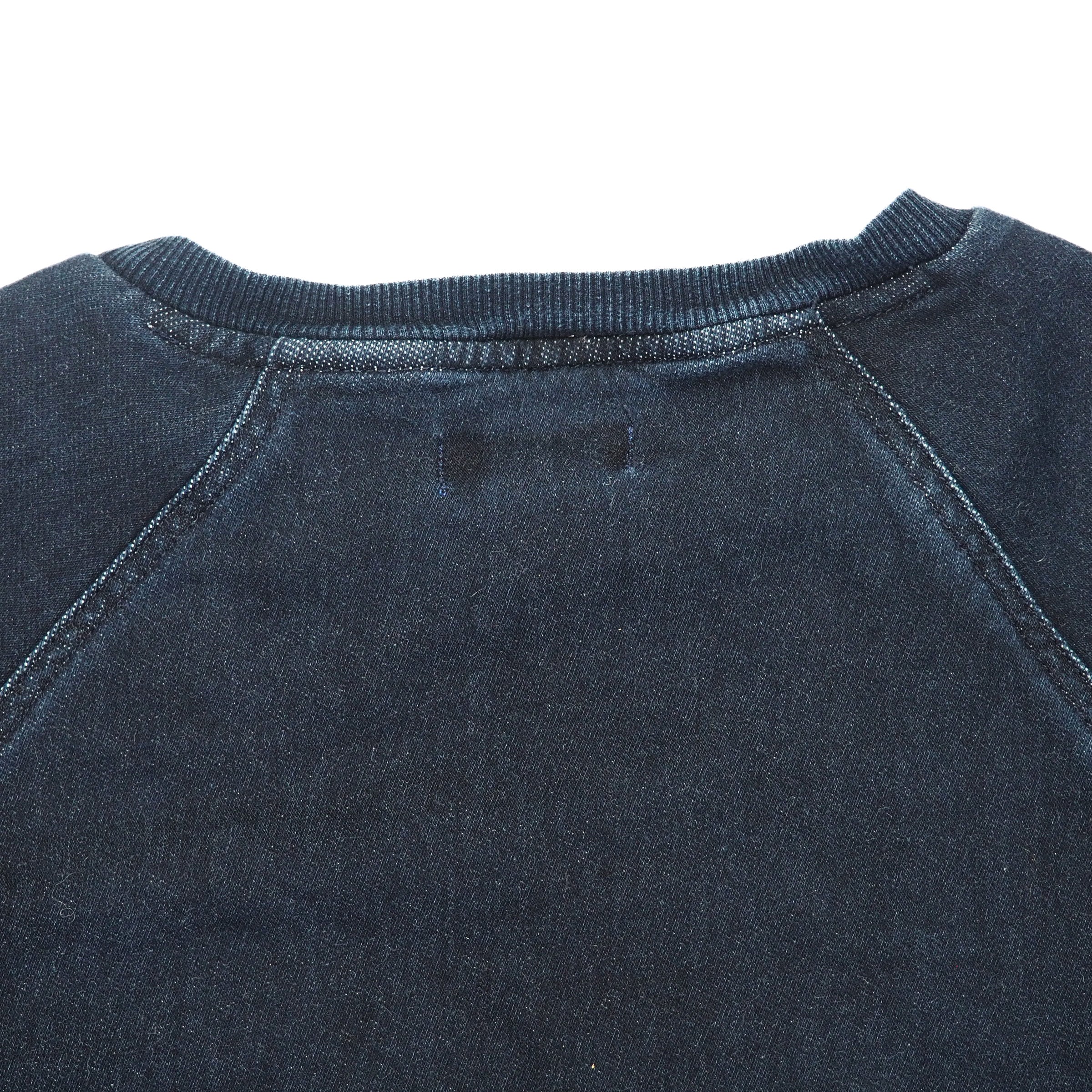 Adidas Trefoil Indigo Denim Effect French Terry Crew Neck Sweater 2014 Large