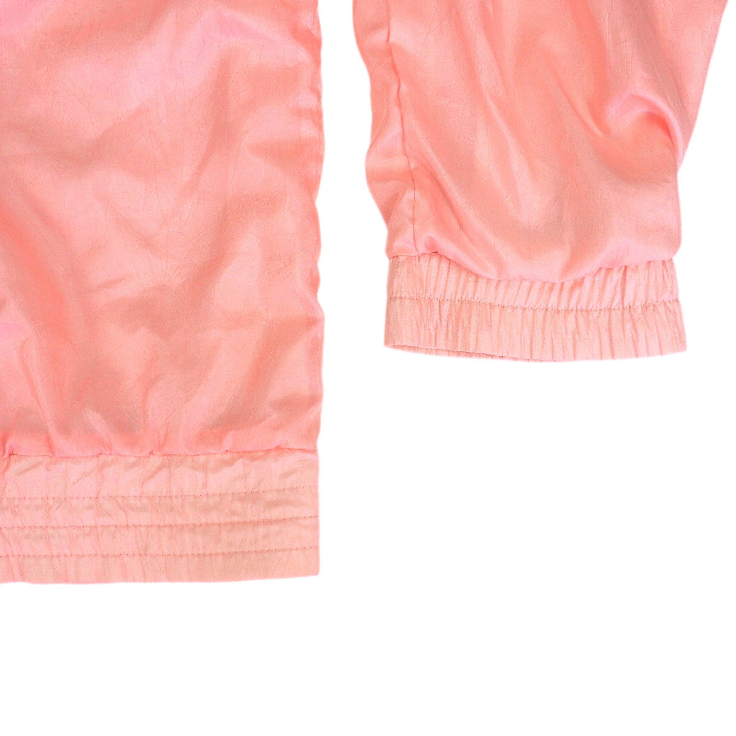 Adidas Trefoil Barbie Pink Satin Full-Zip Windbreaker Jacket Vintage 80s 90s Medium