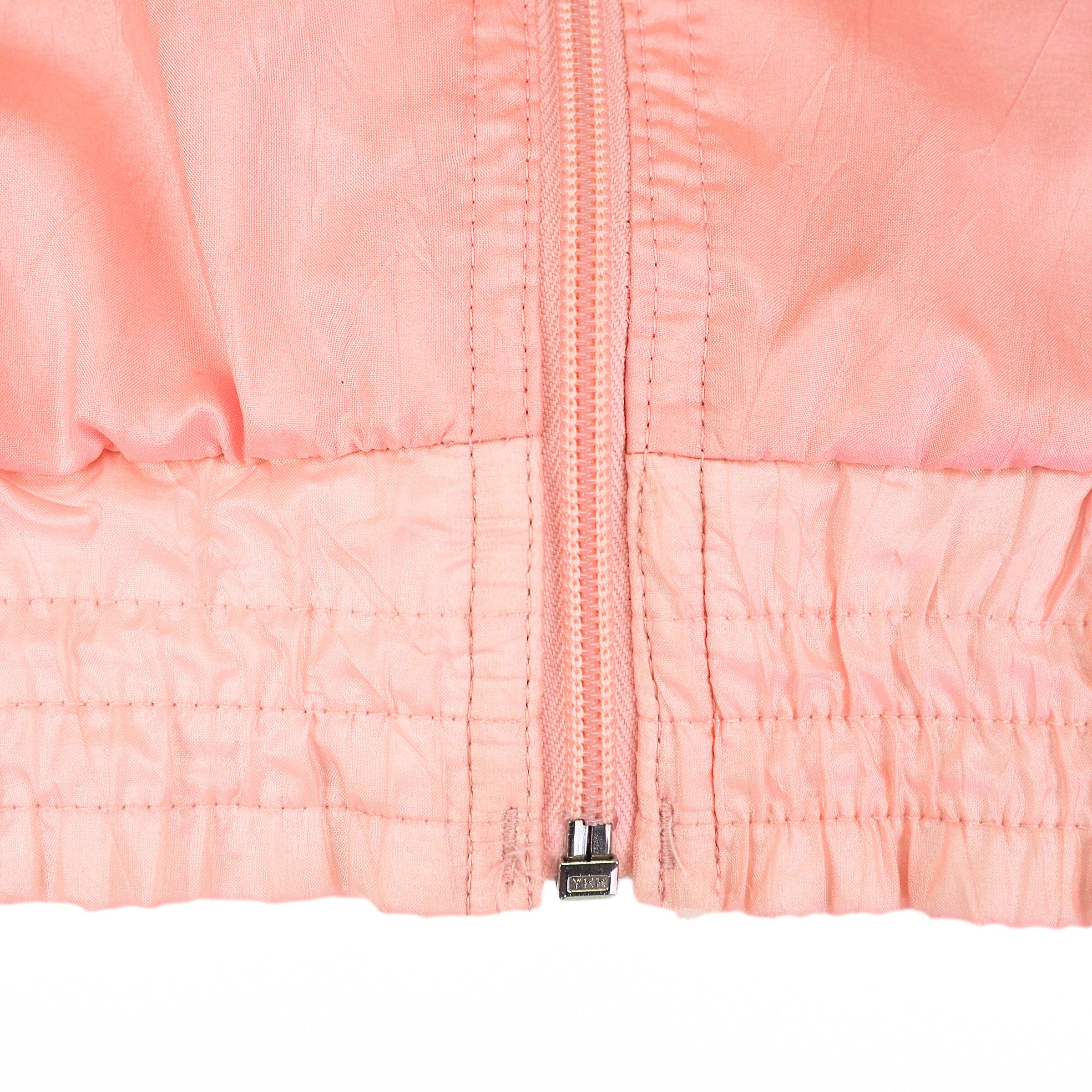 Adidas Trefoil Barbie Pink Satin Full-Zip Windbreaker Jacket Vintage 80s 90s Medium