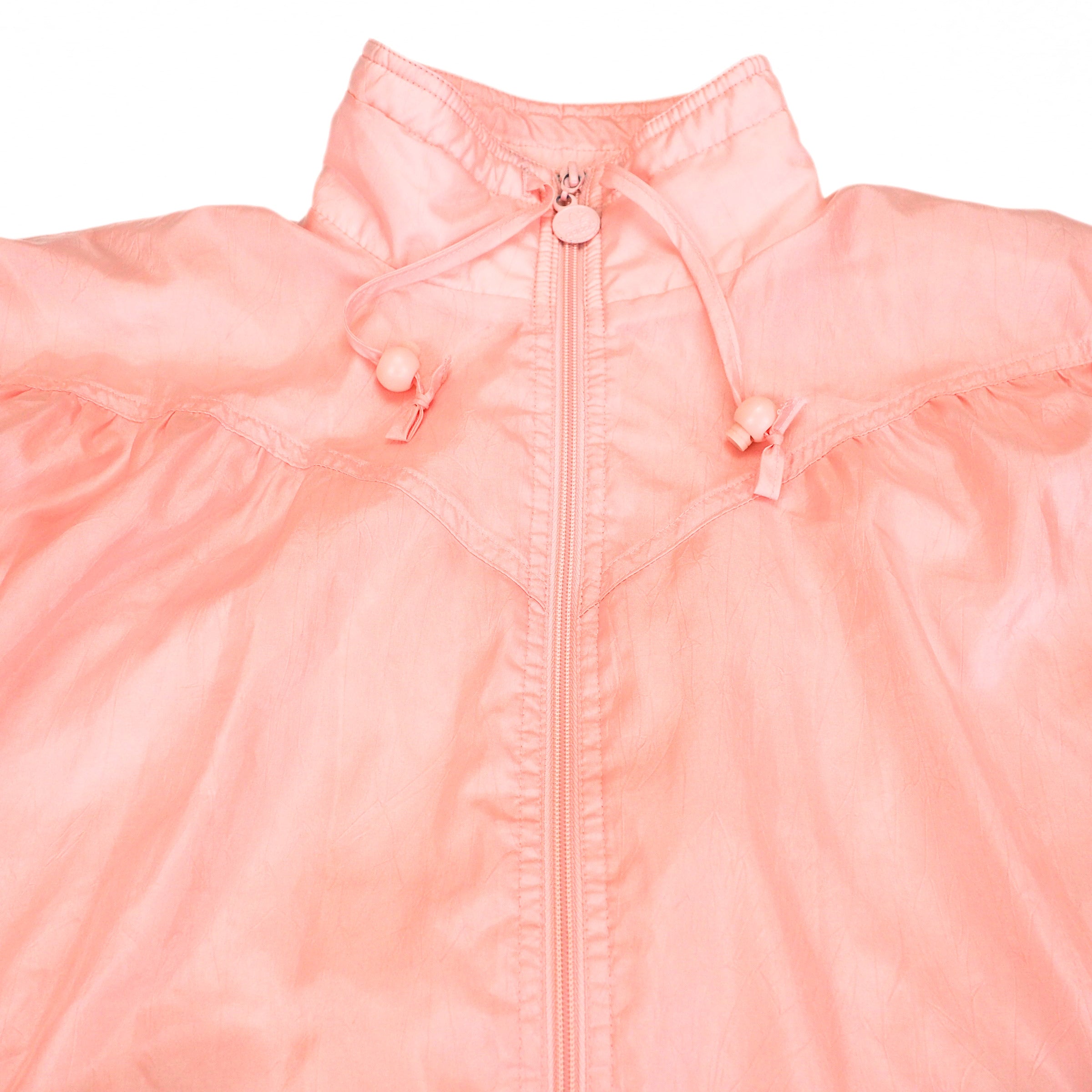 Adidas Trefoil Barbie Pink Satin Full-Zip Windbreaker Jacket Vintage 80s 90s Medium