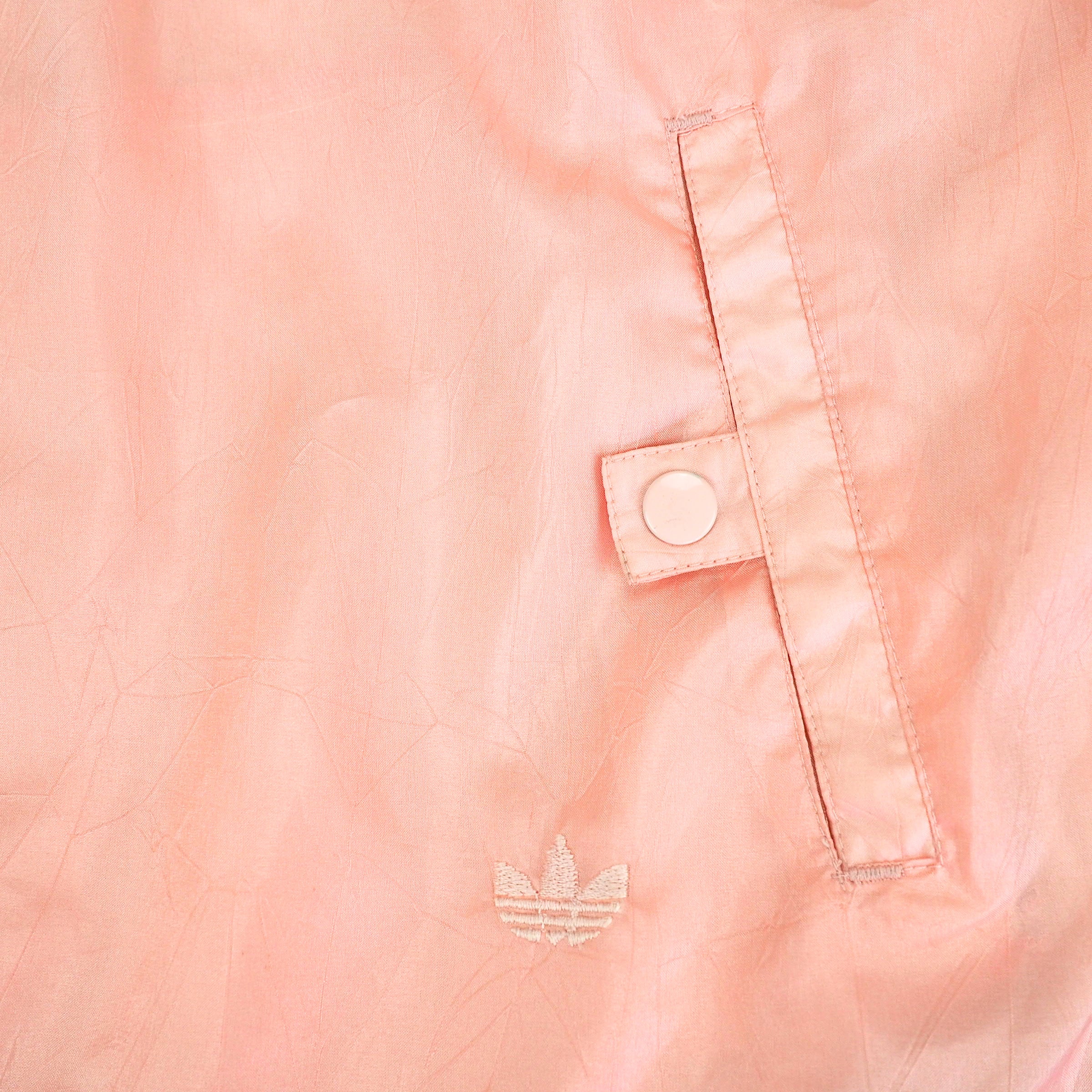 Adidas Trefoil Barbie Pink Satin Full-Zip Windbreaker Jacket Vintage 80s 90s Medium