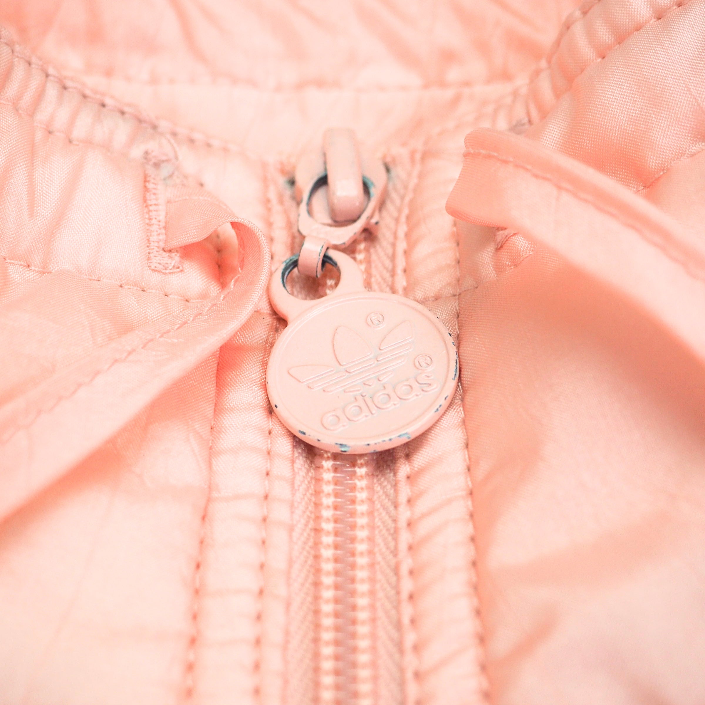Adidas Trefoil Barbie Pink Satin Full-Zip Windbreaker Jacket Vintage 80s 90s Medium
