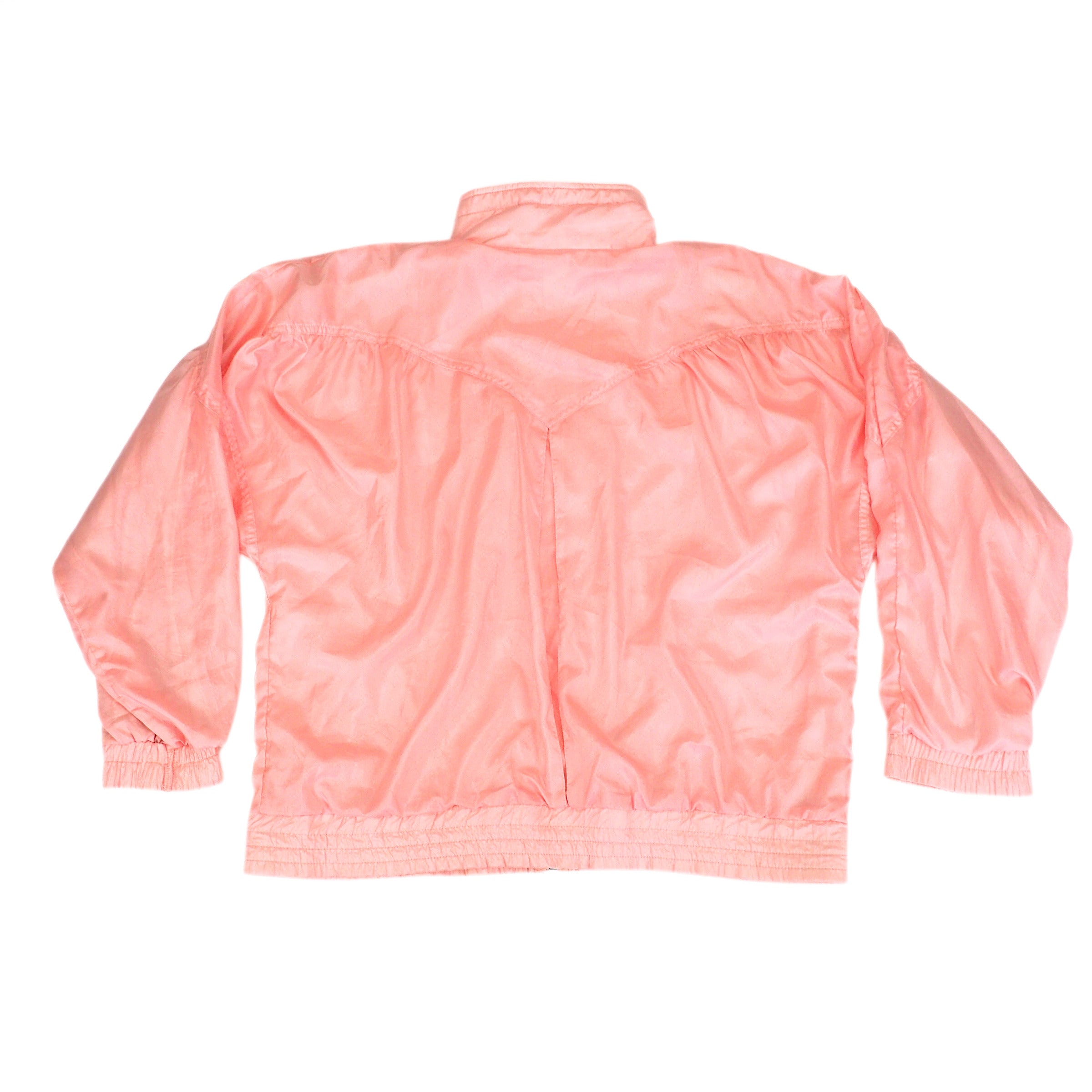 Adidas Trefoil Barbie Pink Satin Full-Zip Windbreaker Jacket Vintage 80s 90s Medium