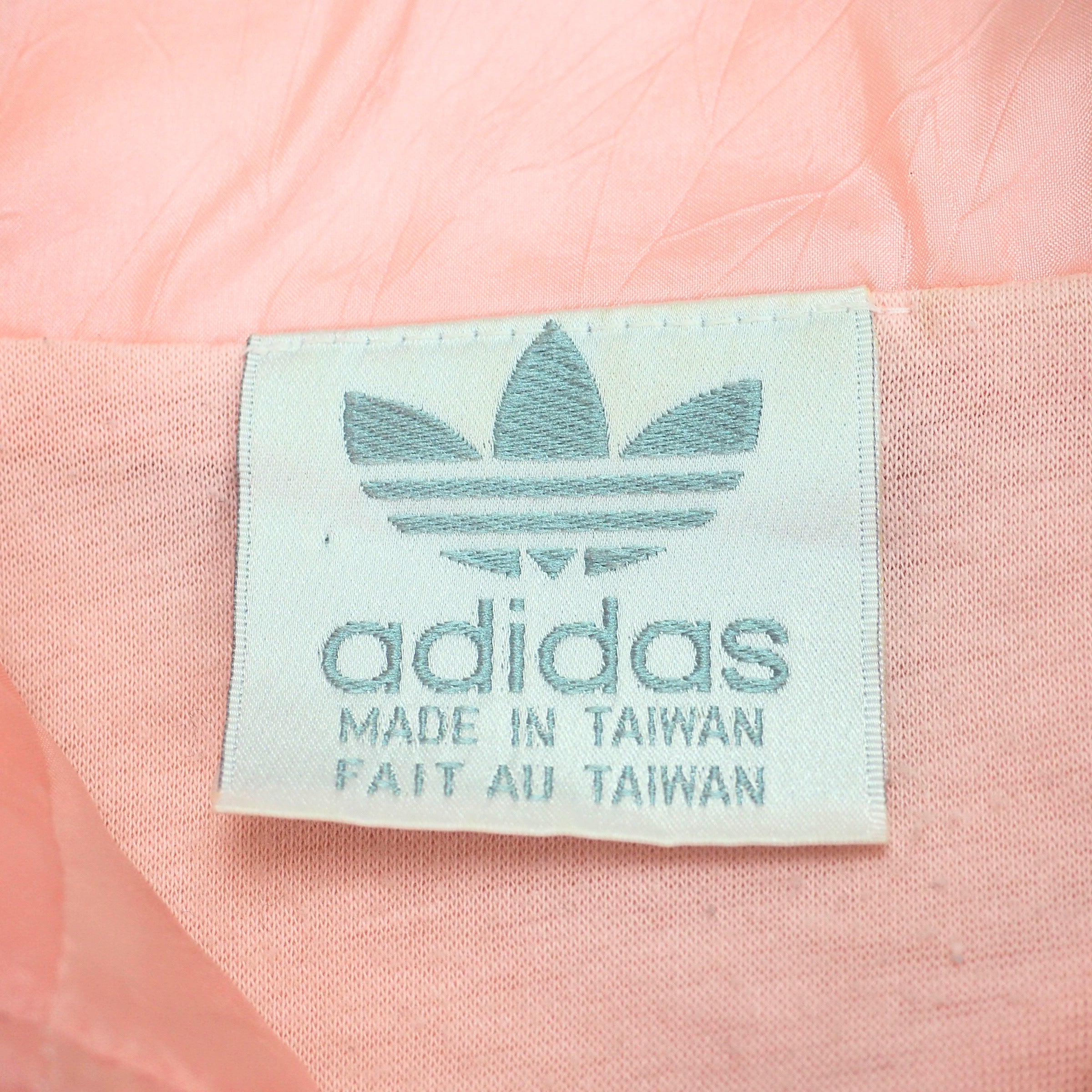 Adidas Trefoil Barbie Pink Satin Full-Zip Windbreaker Jacket Vintage 80s 90s Medium