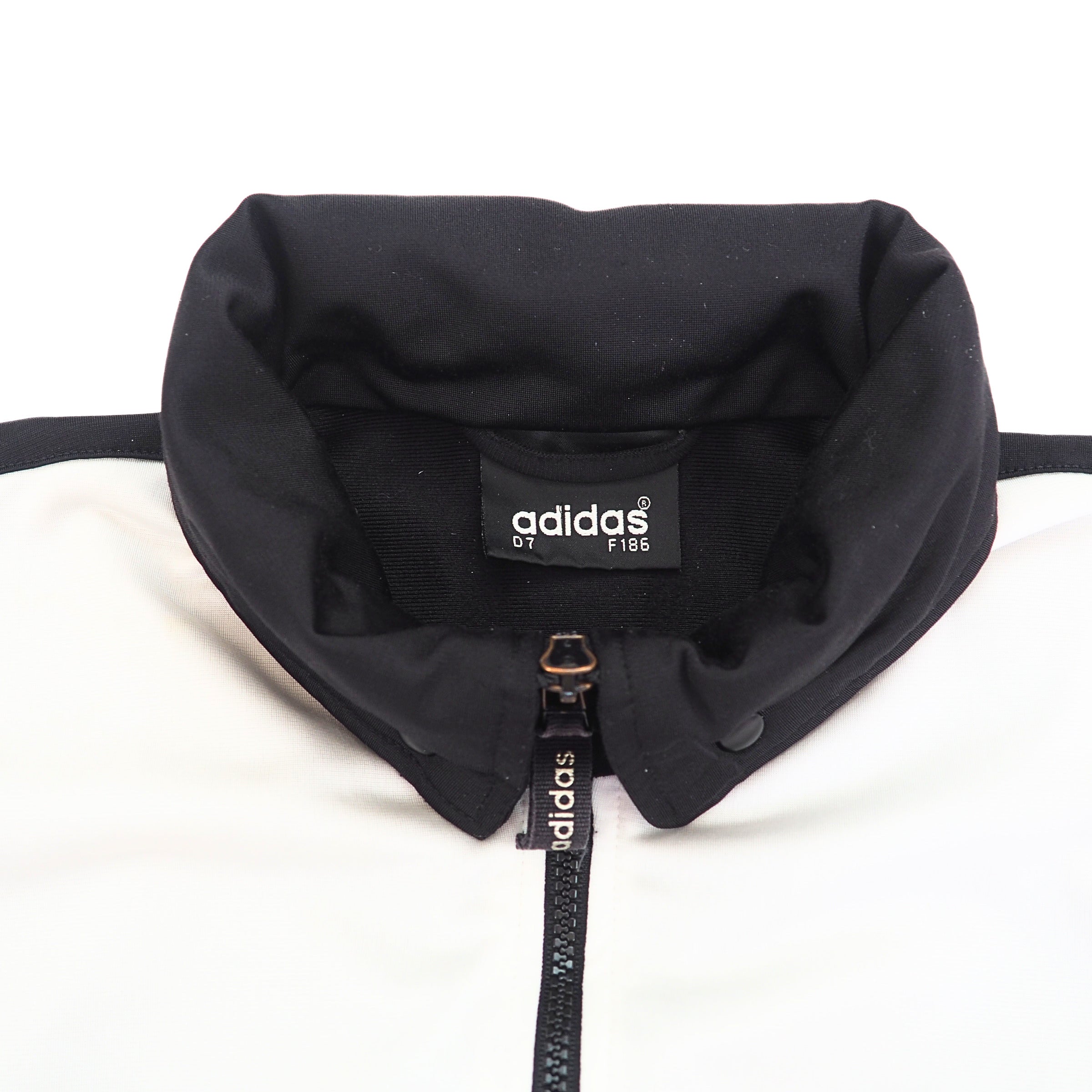 Adidas Trefoil Team Track Jacket with Foldaway Mesh Hood Vintage 90s Large