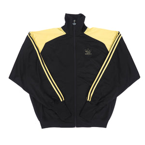 Adidas Firebird Superstar Track Jacket Vintage 90s Black Gold Large