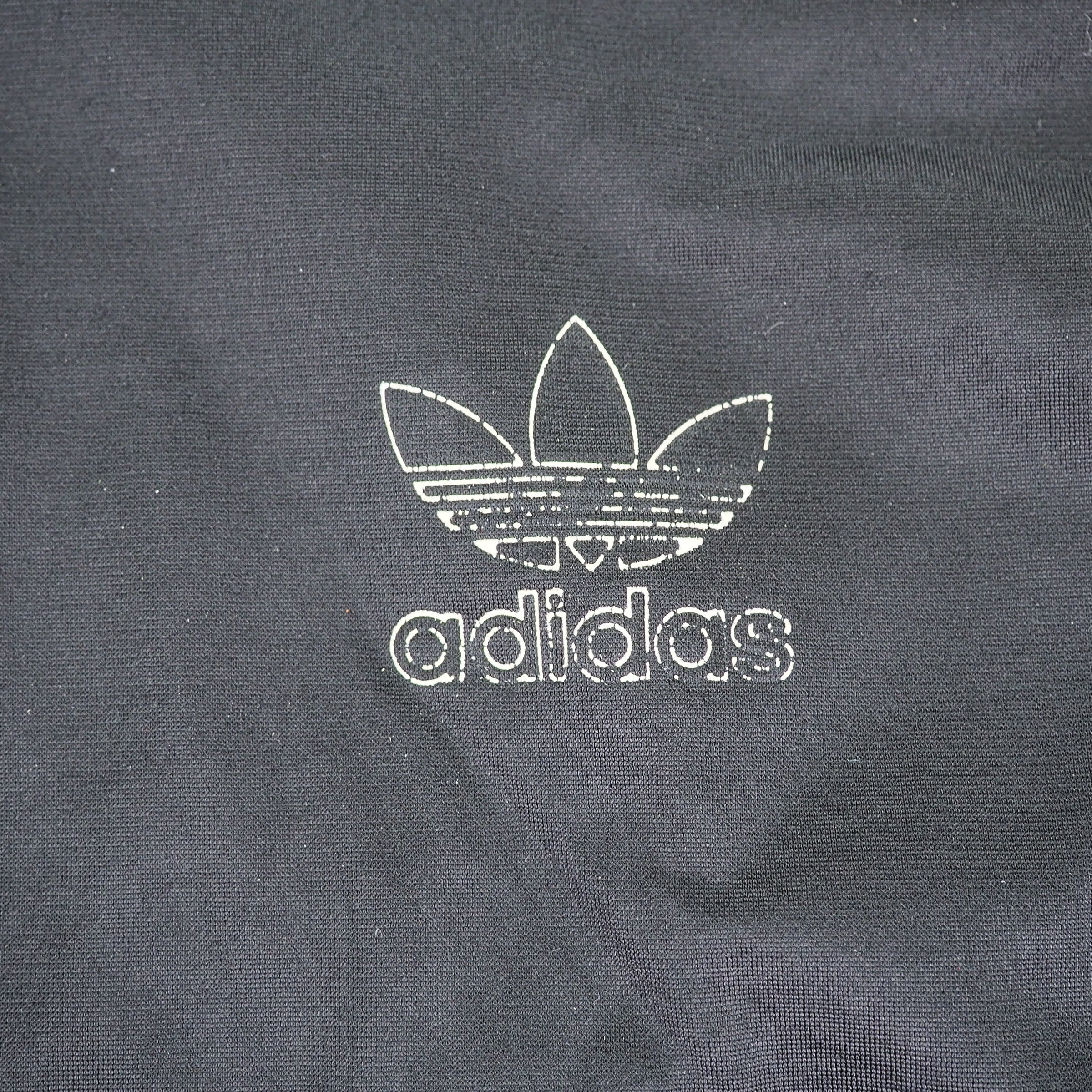 Adidas Firebird Superstar Track Jacket Vintage 90s Black Gold Large
