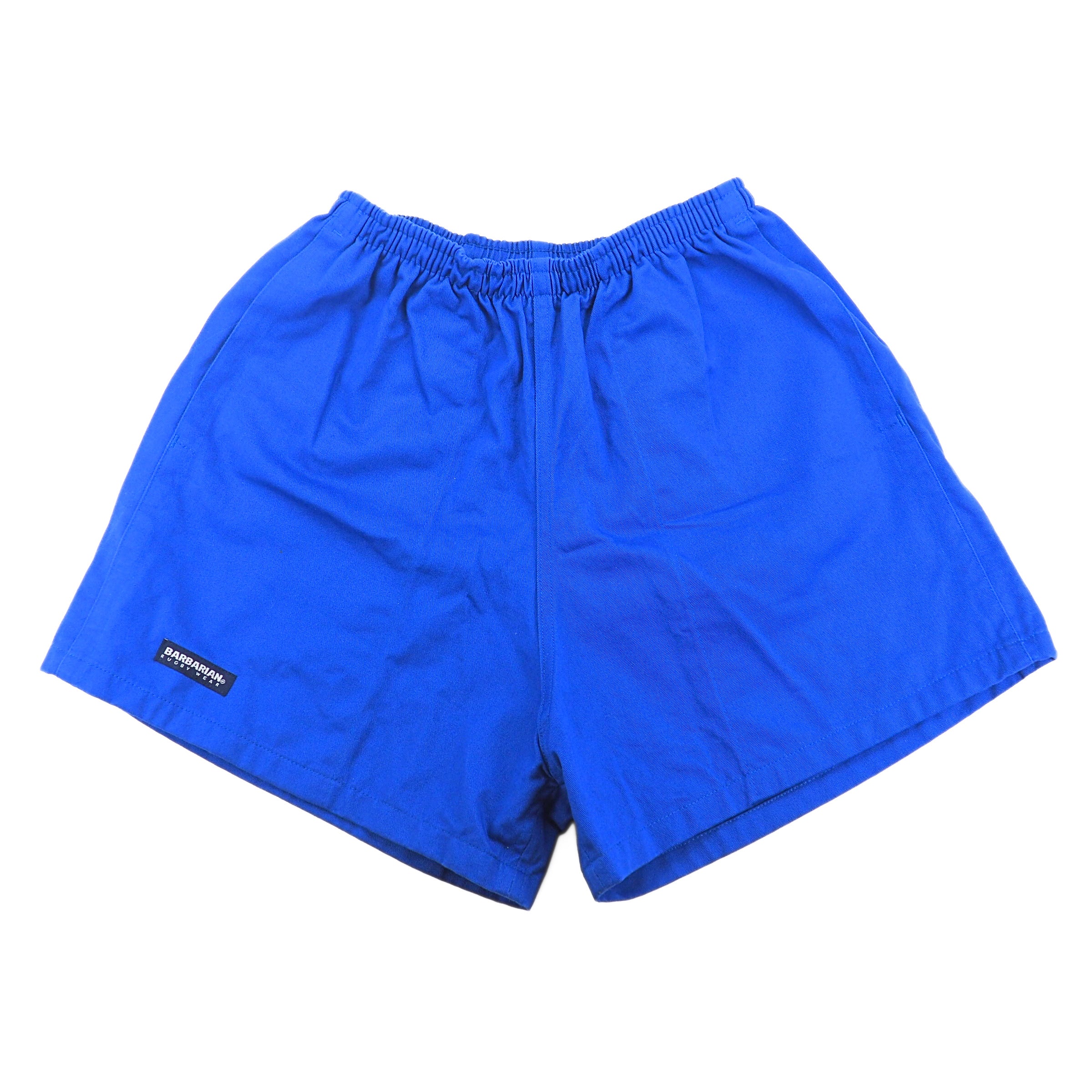 Barbarian Rugby Wear 100% Cotton Shorts Royal Blue Made in Canada Vintage 90s Large