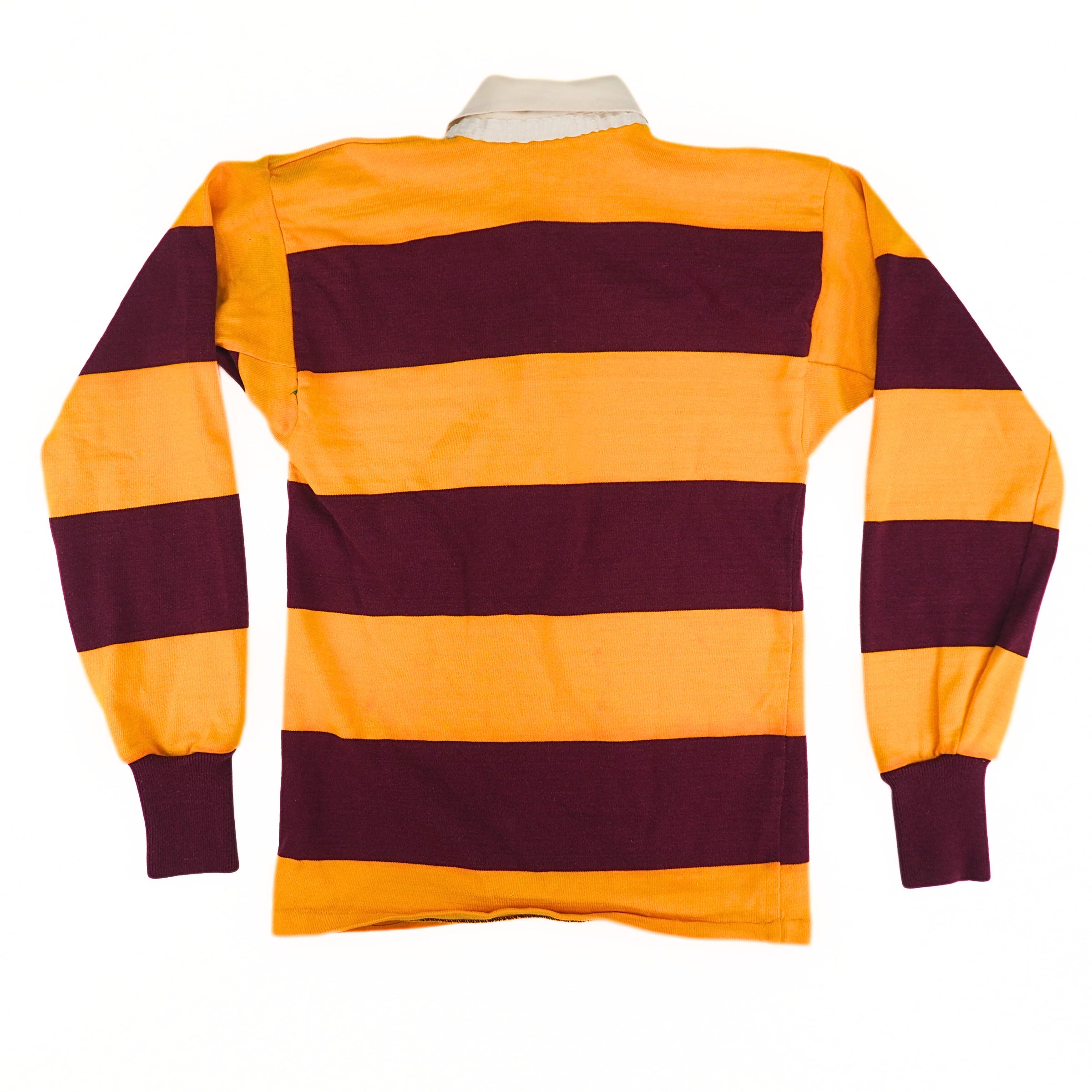 Canterbury Maroon & Gold Striped Rugby Jersey Vintage 90s Small