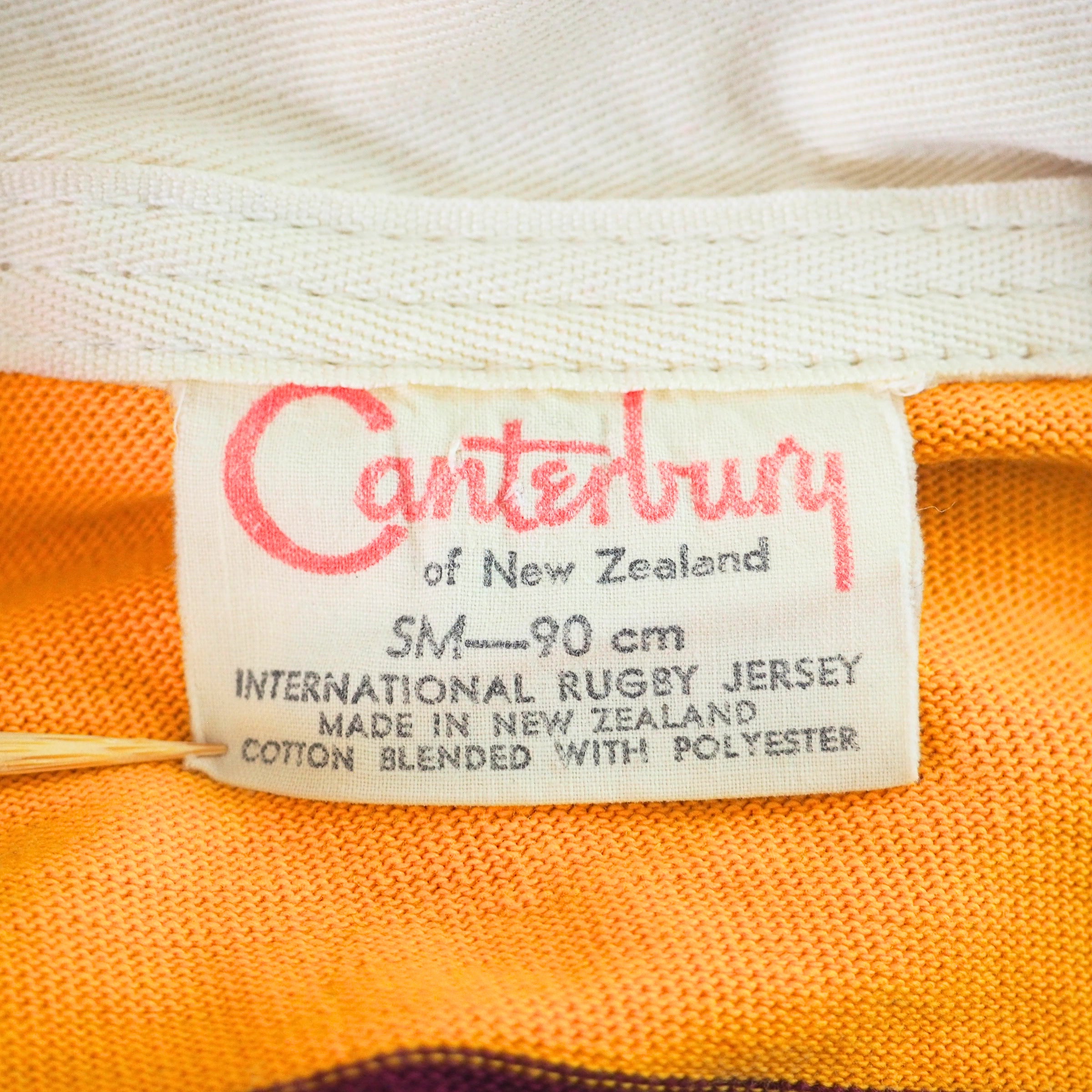 Canterbury Maroon & Gold Striped Rugby Jersey Vintage 90s Small