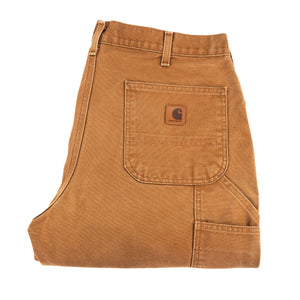 Carhartt B11 Single Knee Duck Work Pants Brown Faded 34x32