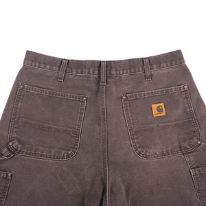 Carhartt B136 Double Knee Duck Work Pants Faded Dark Brown 2005 34x30