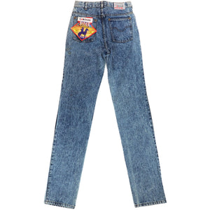 Caroche Rider Acid Wash Denim Jeans High Waist Vintage 90s Womens Size 7 W28