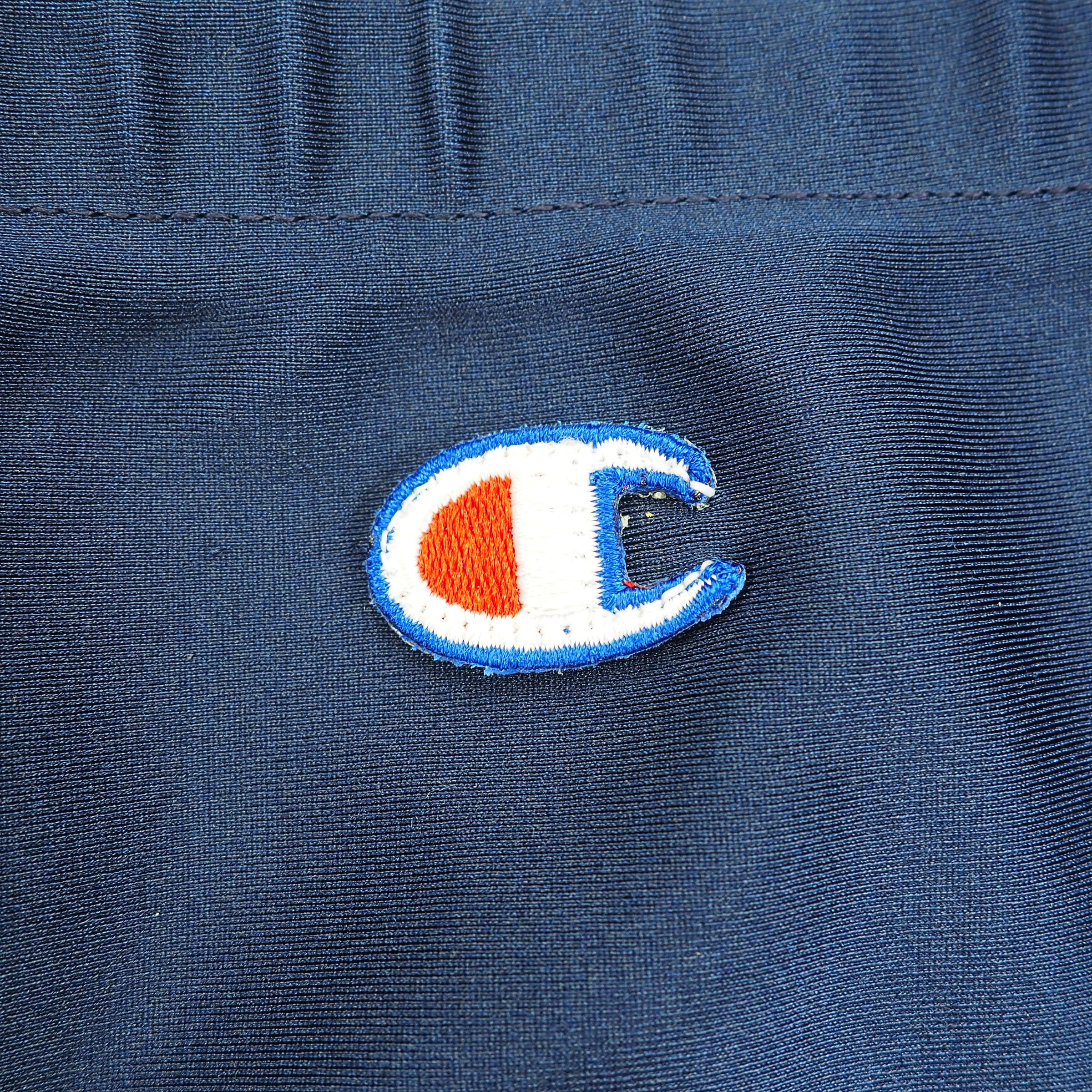 Champion Heavy Nylon-Spandex Gym Shorts Navy Vintage 90s XXL