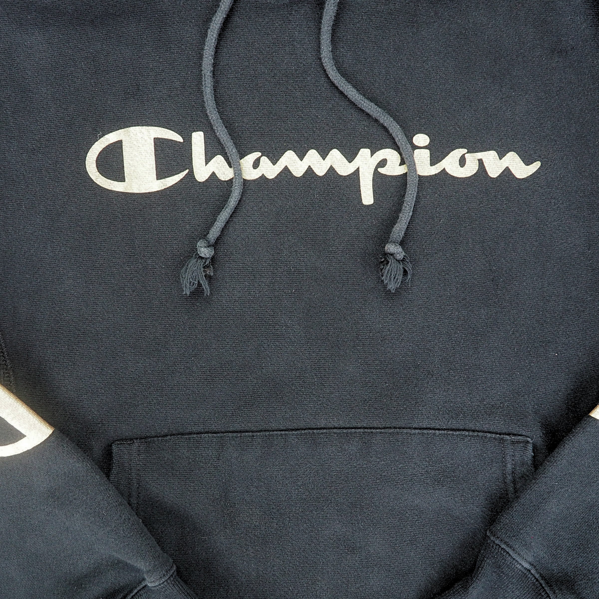 Champion Reverse Weave Gold Foil Logo Hoodie Black Small-Medium