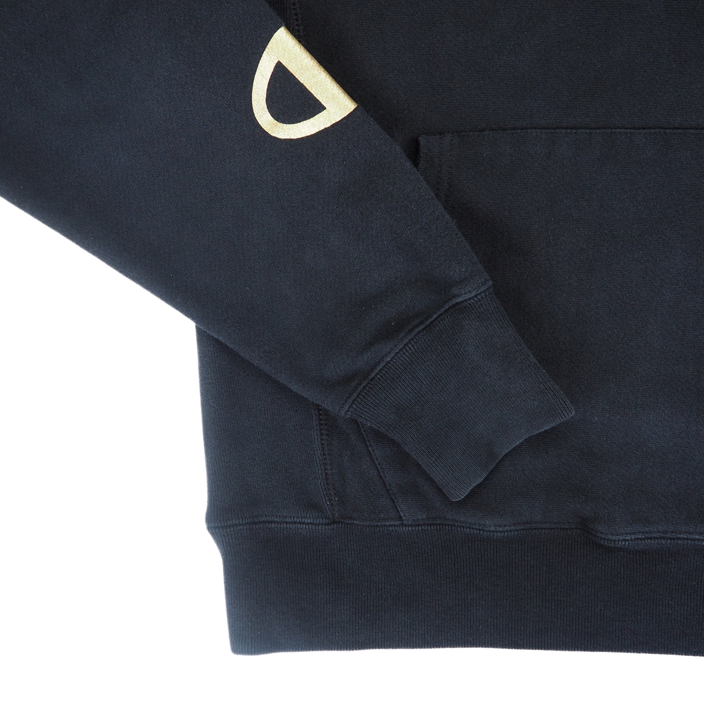 Champion Reverse Weave Gold Foil Logo Hoodie Black Small-Medium