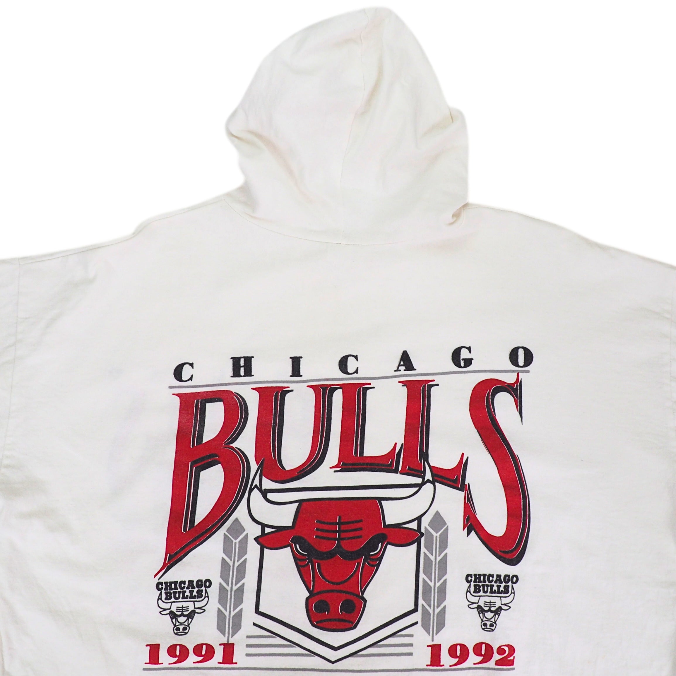 Chicago Bulls B2B 1991-1992 NBA Champions Hooded SS T-Shirt Vintage 90s Large