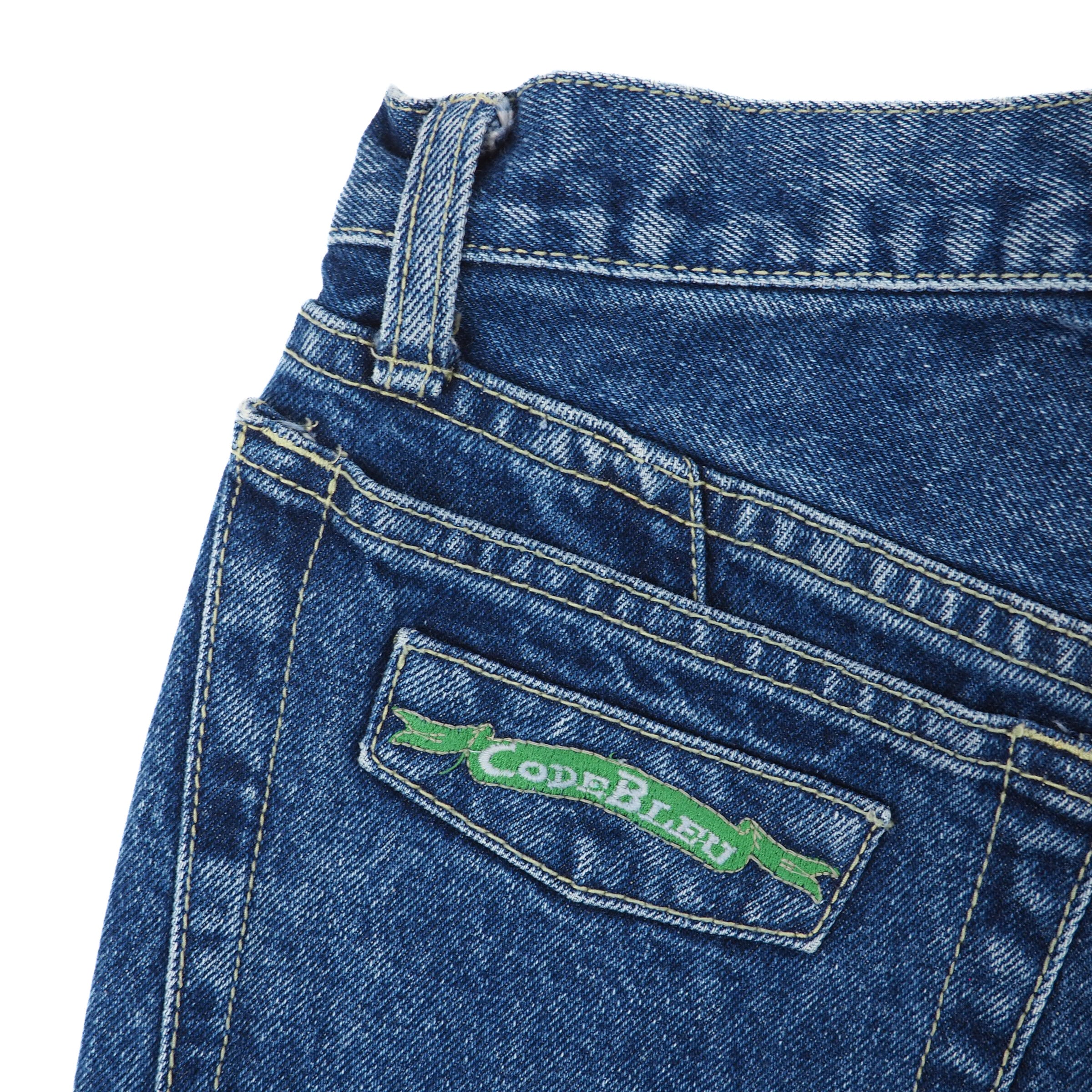 Code Bleu Denim Jeans High Waist Vintage 90s Y2K Size 7 W28