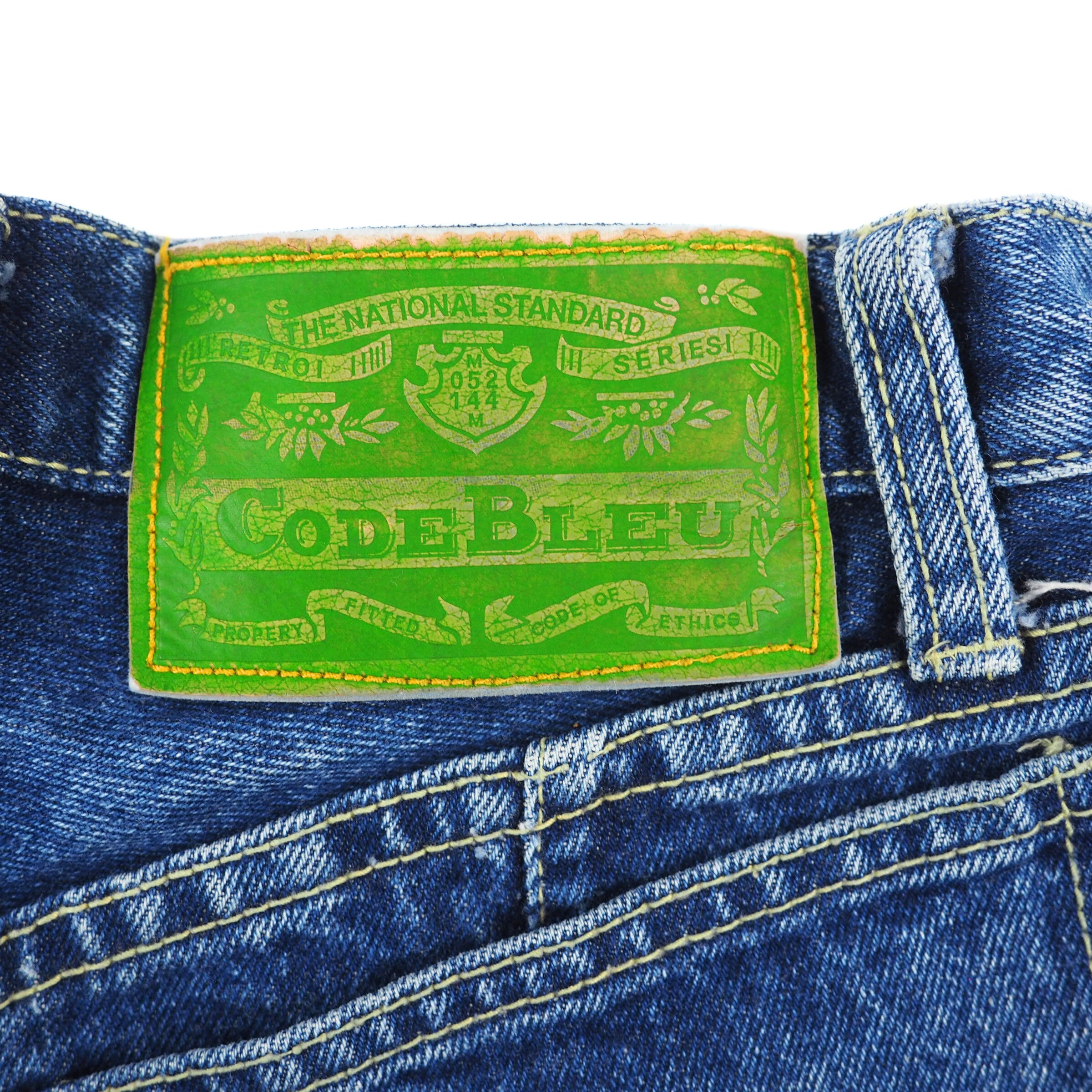 Code Bleu Denim Jeans High Waist Vintage 90s Y2K Size 7 W28
