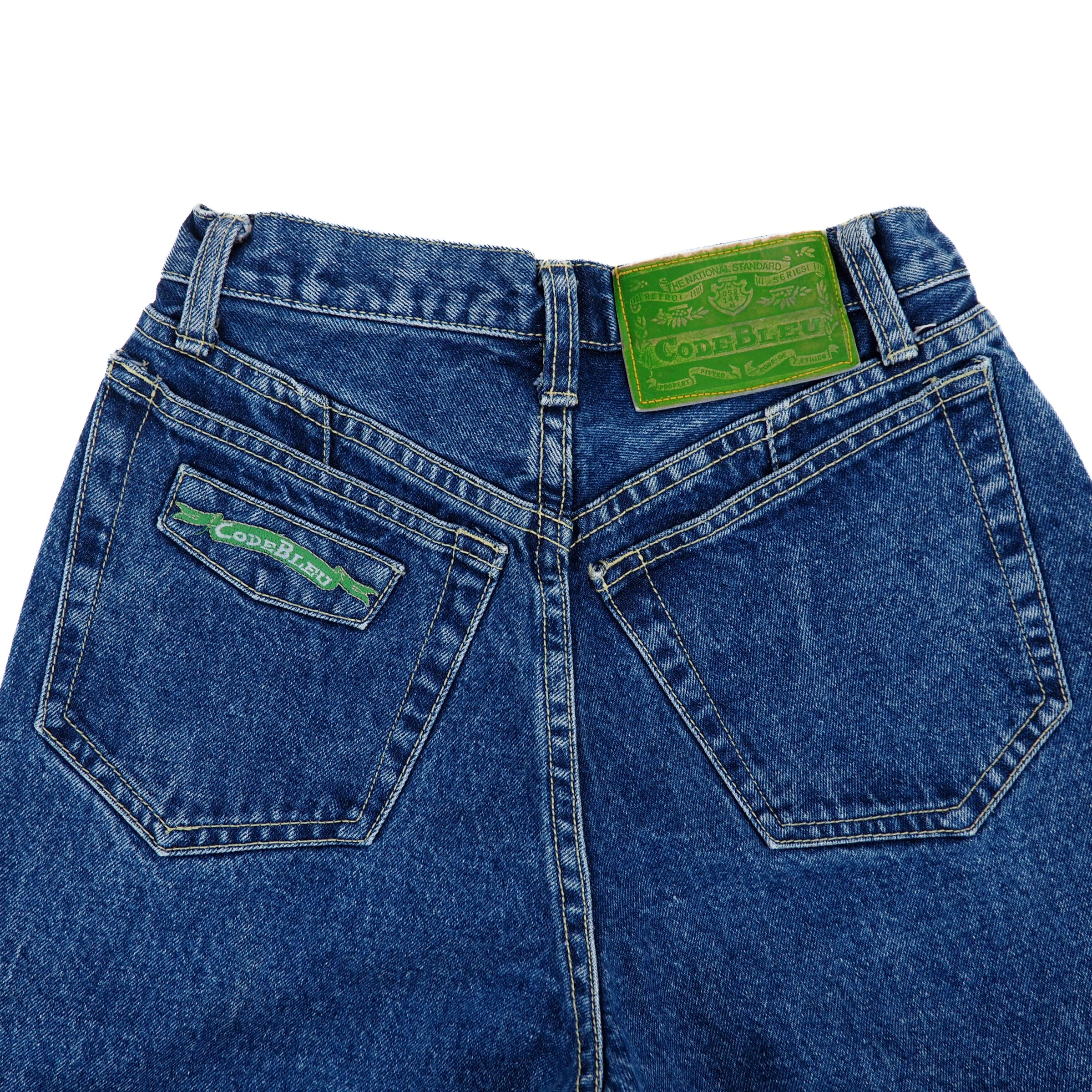 Code Bleu Denim Jeans High Waist Vintage 90s Y2K Size 7 W28