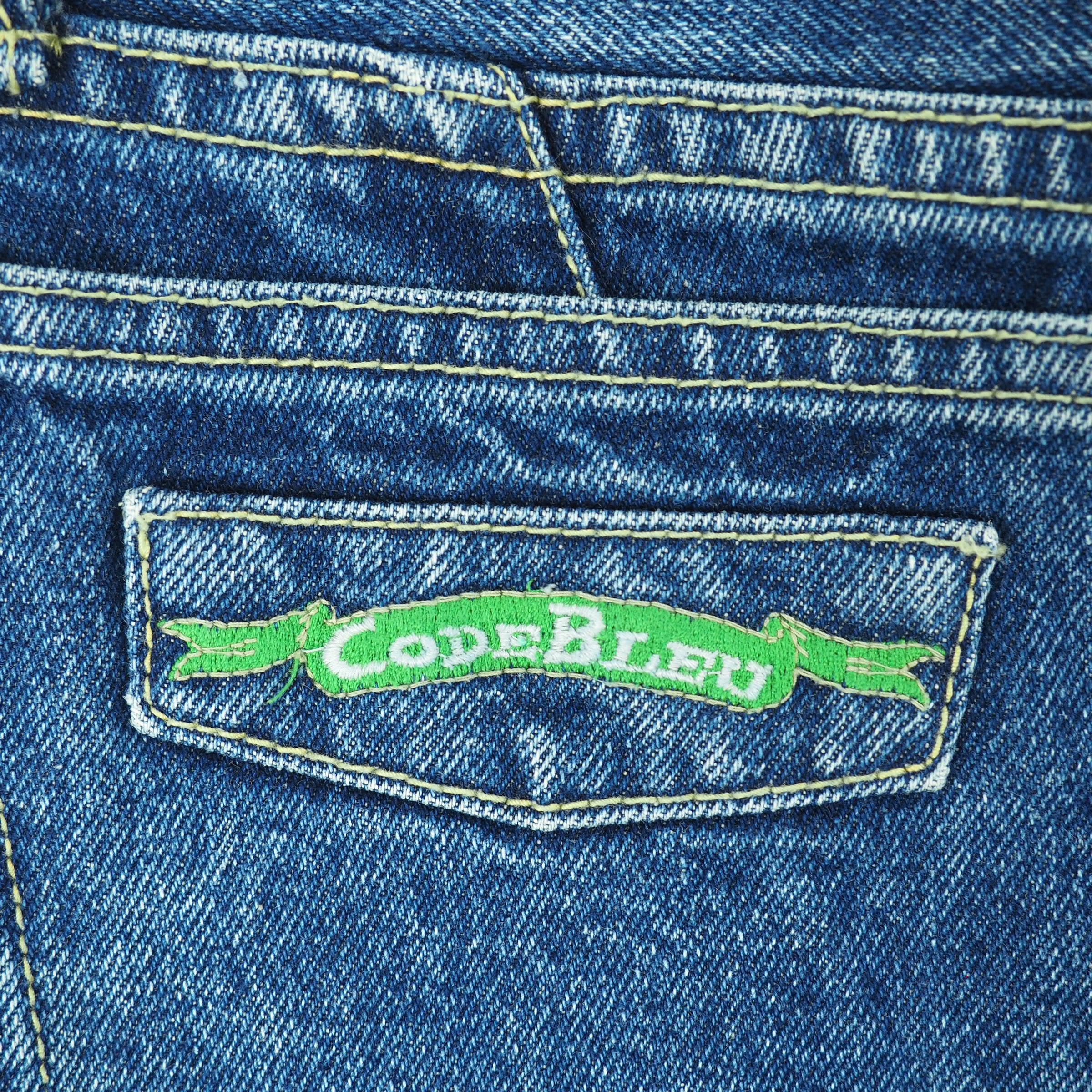 Code Bleu Denim Jeans High Waist Vintage 90s Y2K Size 7 W28