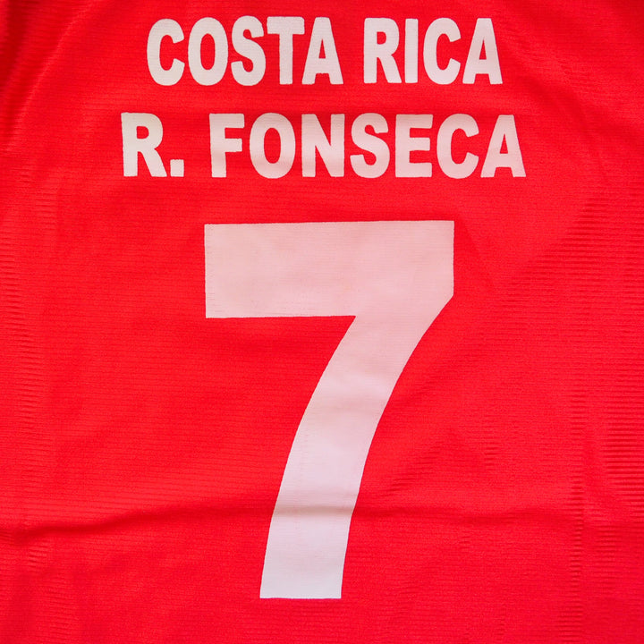 Red Costa Roca soccer jersey with 'Costa Rica' and 'R. Fonseca 7' printed on it