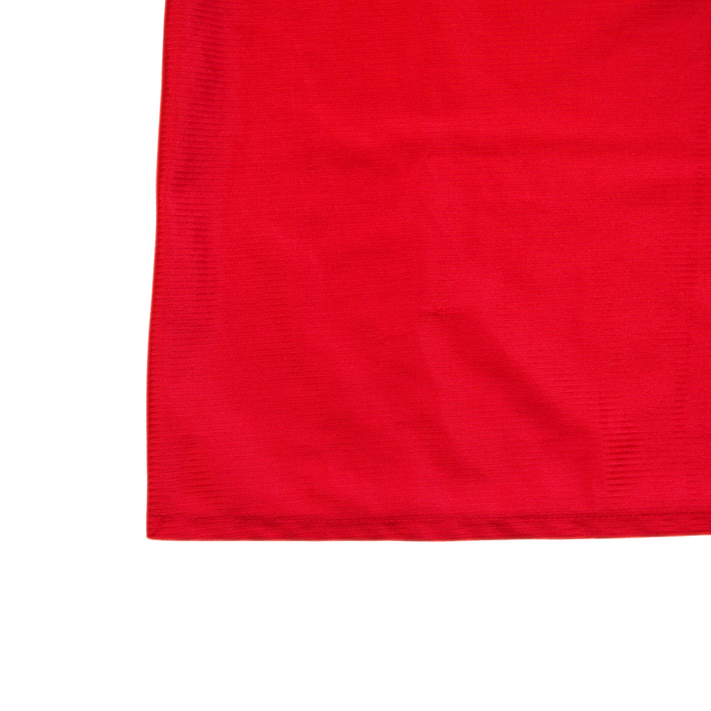 Red fabric texture on a white background