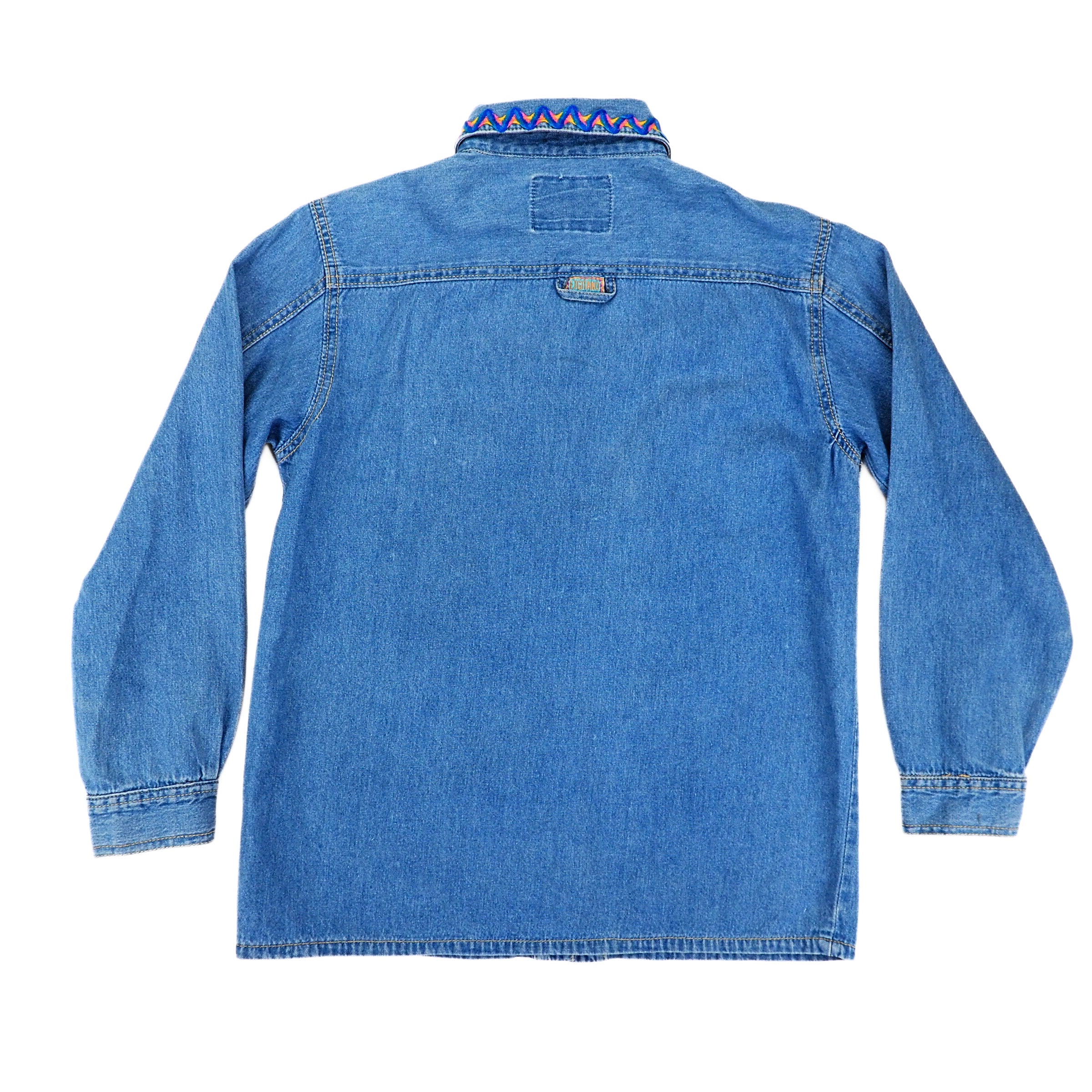 EJ Gitano 2pc Vintage Beaded Denim Canadian Tuxedo Shirt and Jeans Set