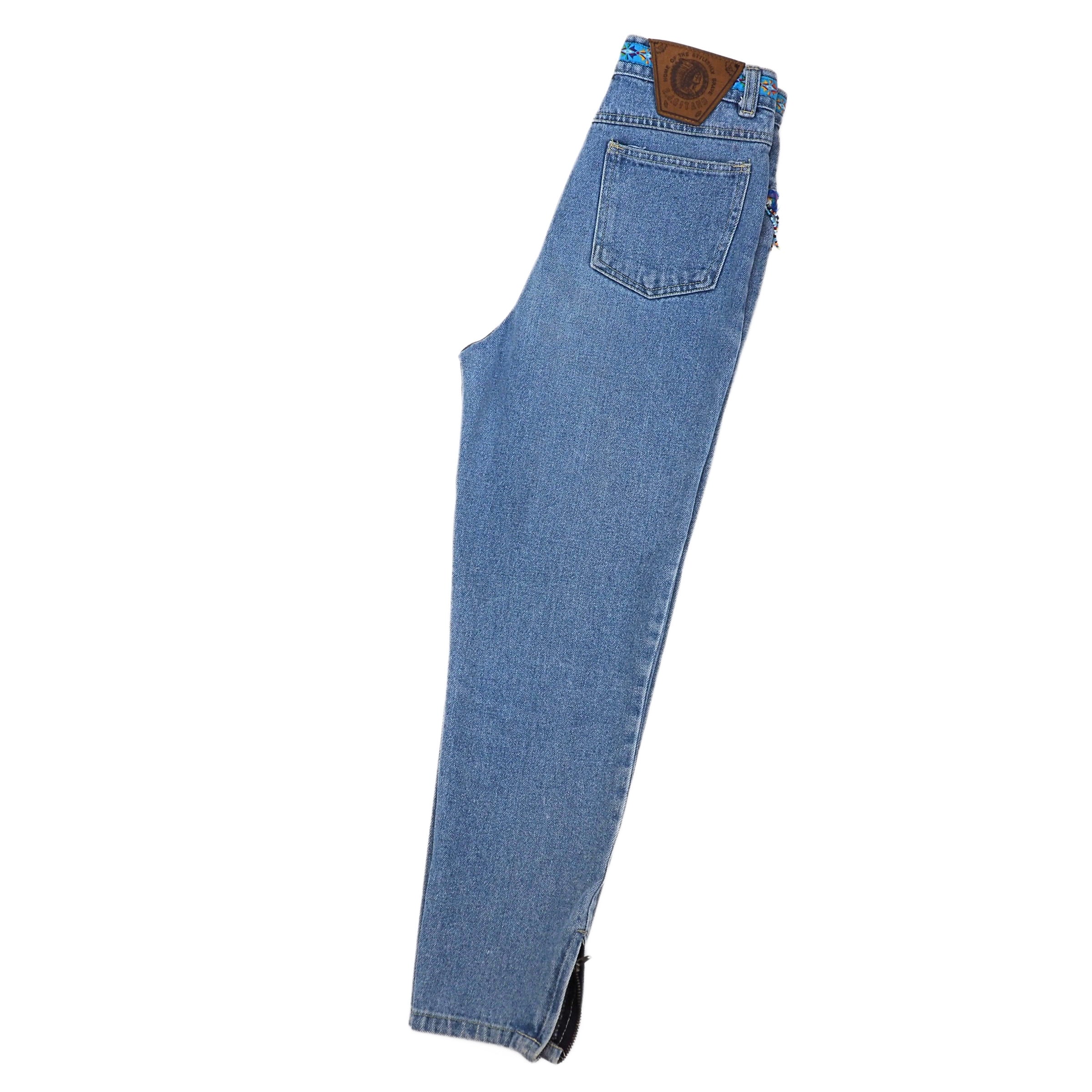 EJ Gitano 2pc Vintage Beaded Denim Canadian Tuxedo Shirt and Jeans Set