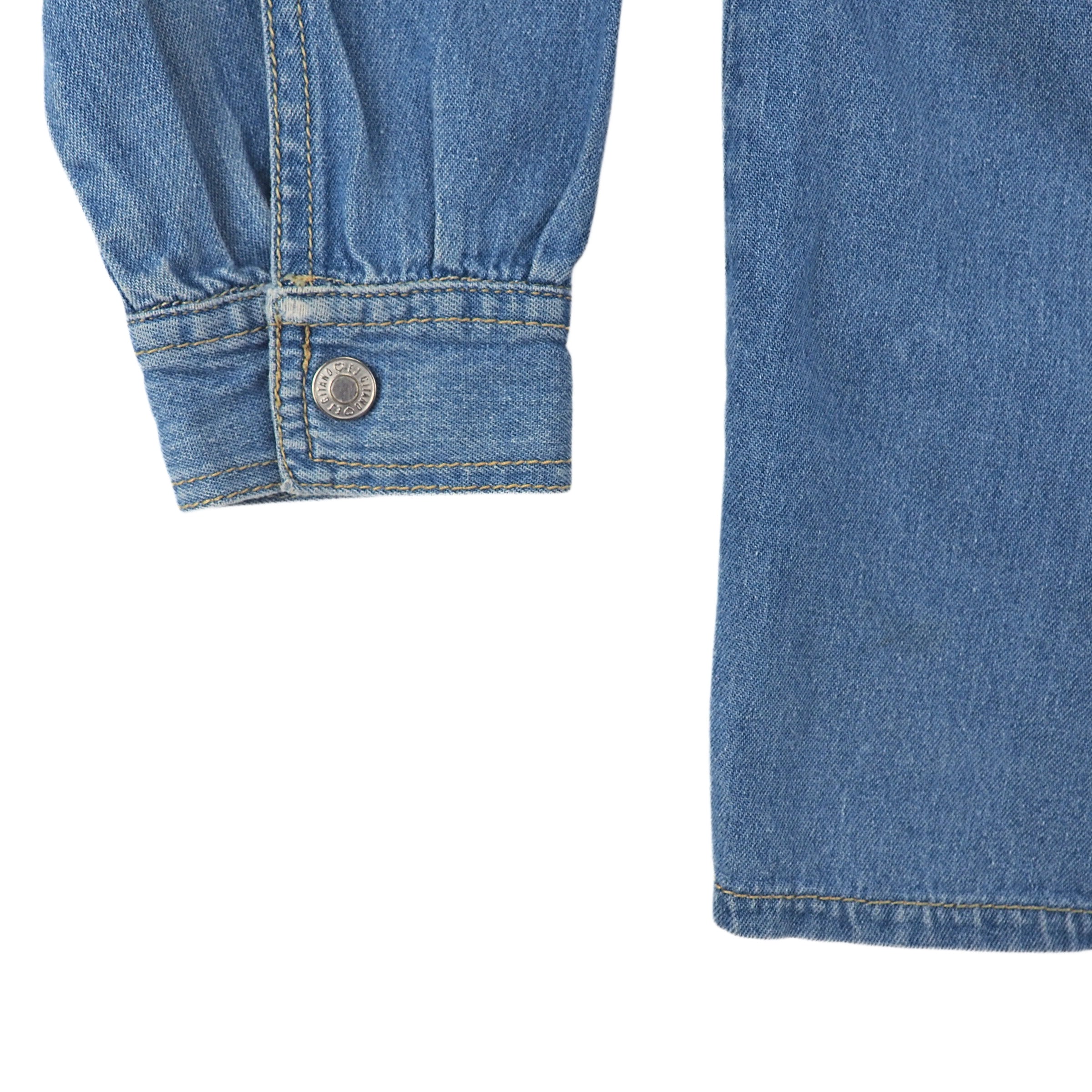 EJ Gitano 2pc Vintage Beaded Denim Canadian Tuxedo Shirt and Jeans Set
