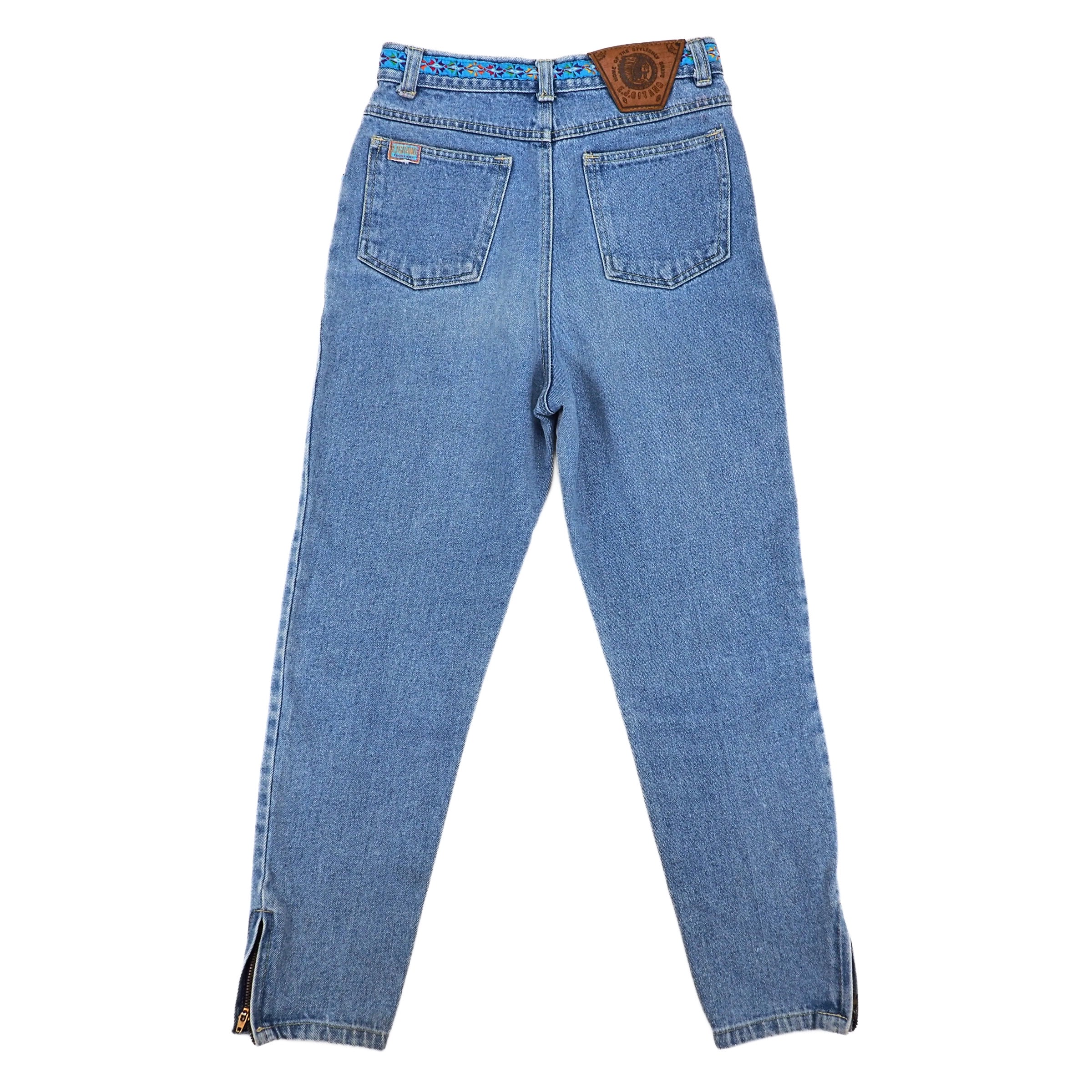 EJ Gitano 2pc Vintage Beaded Denim Canadian Tuxedo Shirt and Jeans Set
